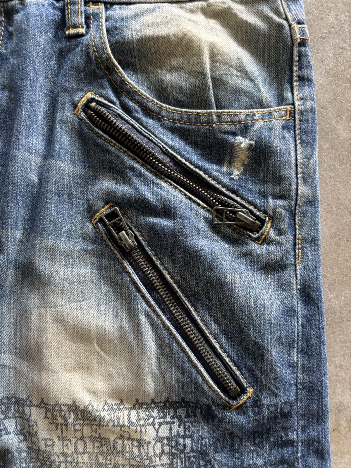 Hysteric Glamour RUSTY WASHED spinash poem skull punk grunge cropped style Size US 37 - 8 Thumbnail