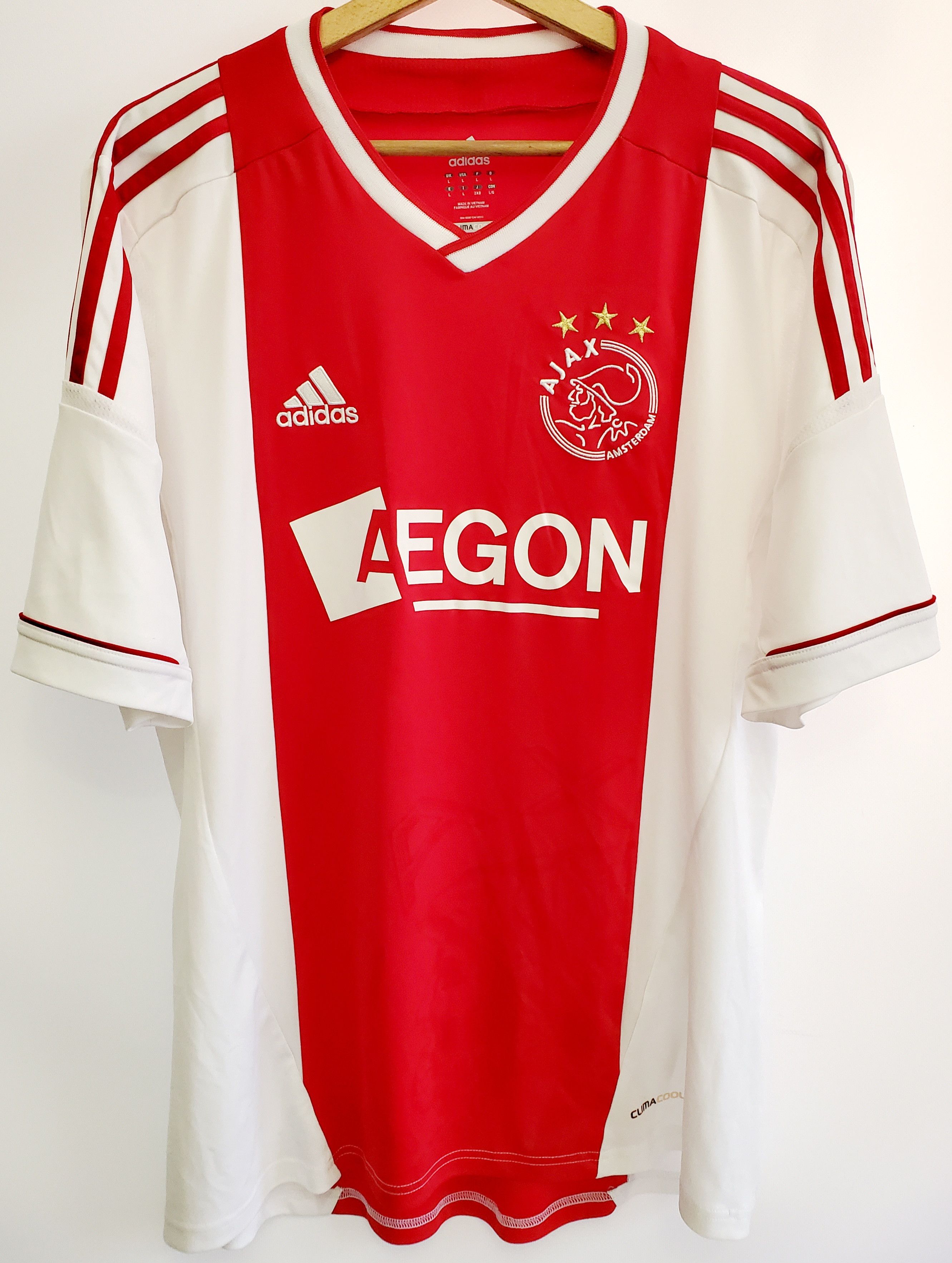 Adidas Ajax 2012-13 home soccer jersey ideal condition size L Size US L / EU 52-54 / 3 - 1 Thumbnail
