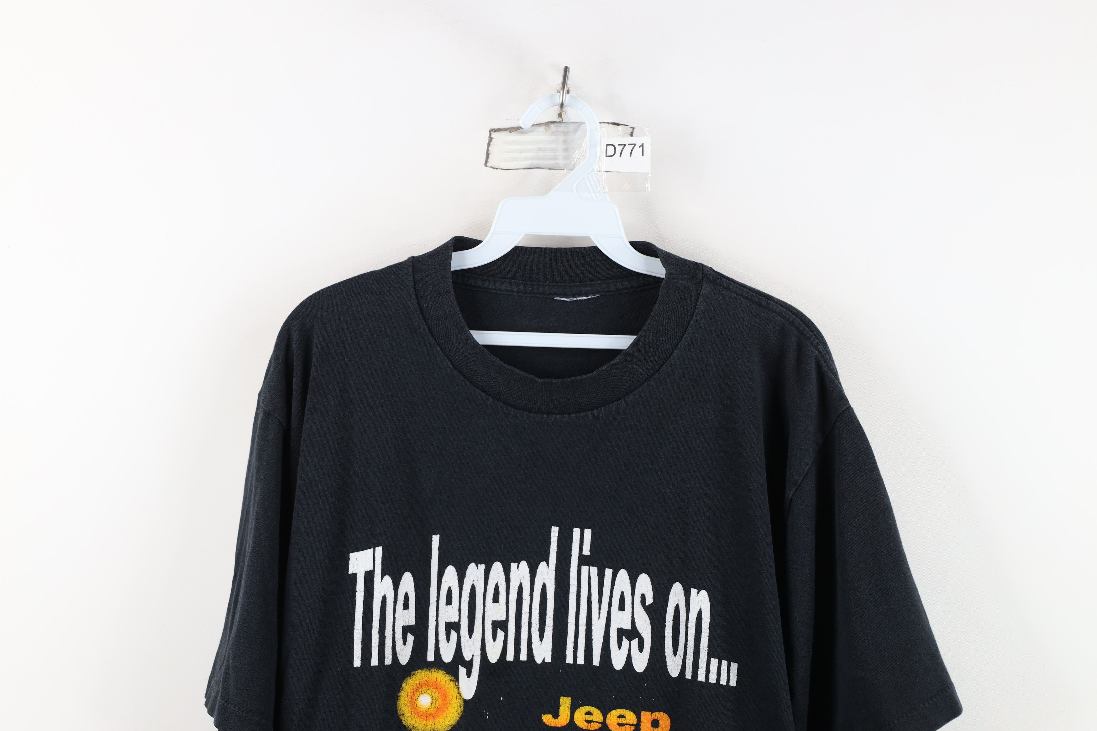 Vintage Vintage 90s Jeep Motors Spell The Legend Lives On T-Shirt Size US L / EU 52-54 / 3 - 2 Thumbnail