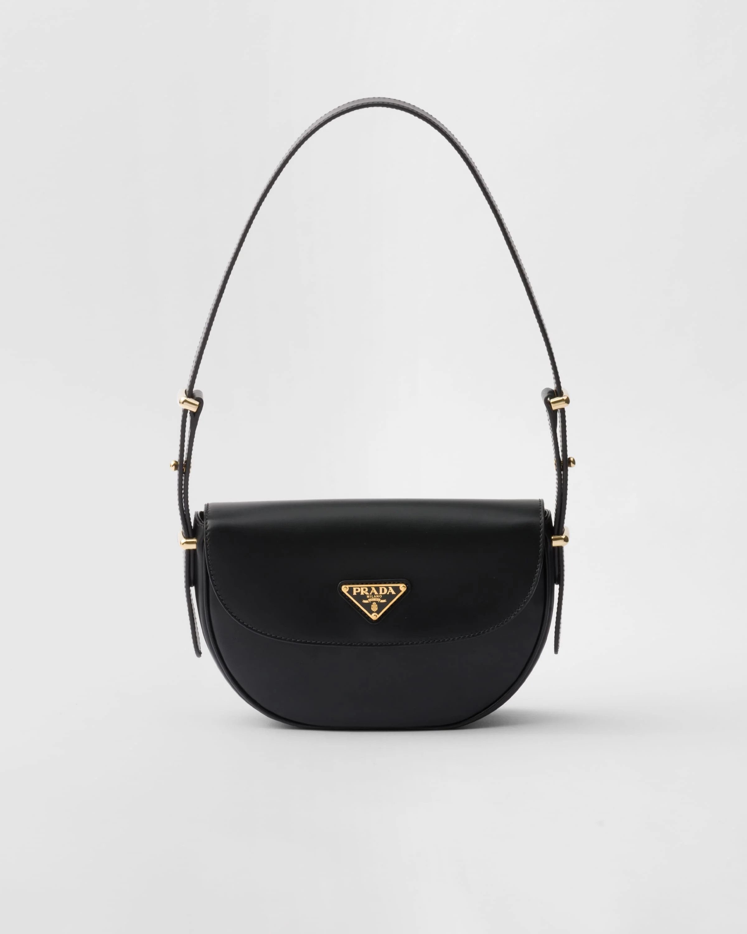Prada Archive Prada black leather shoulder bag (00s) | Grailed