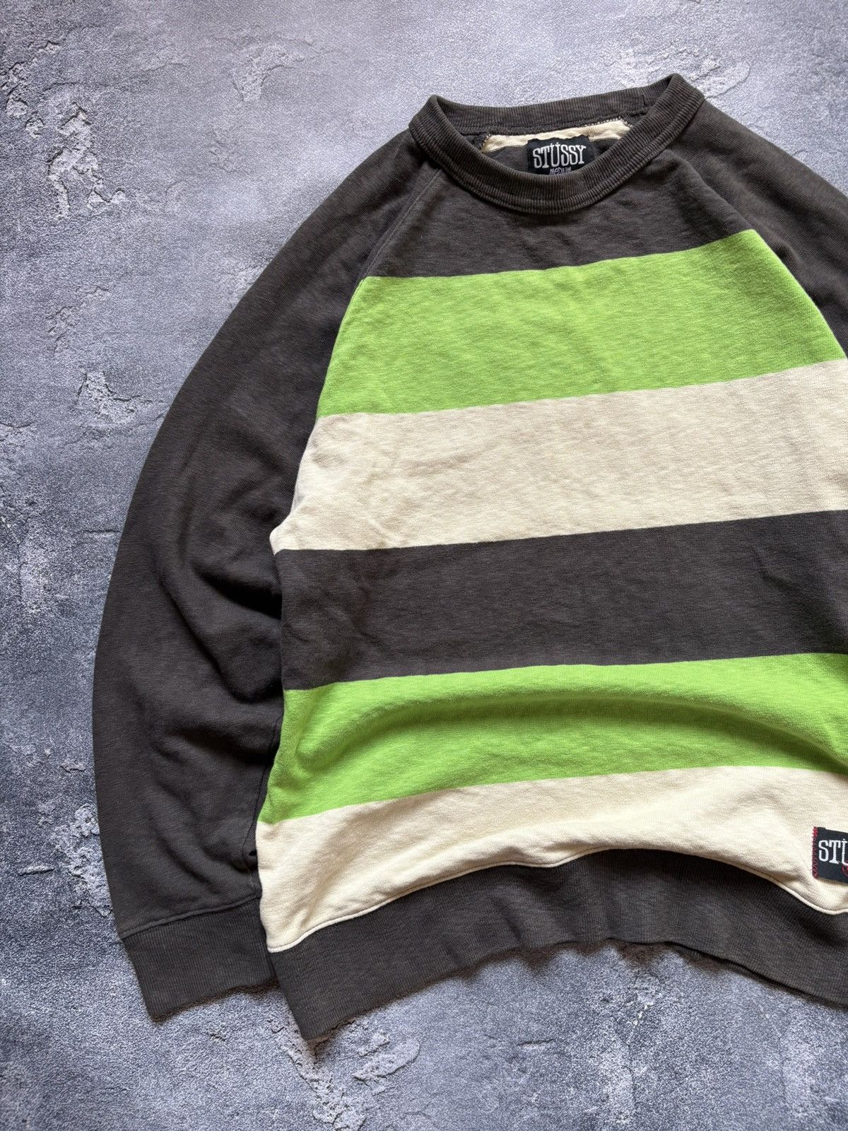 Stussy Vintage Stussy Y2K Streetwear Striped Sweatshirt Mens Size M Size US M / EU 48-50 / 2 - 3 Thumbnail
