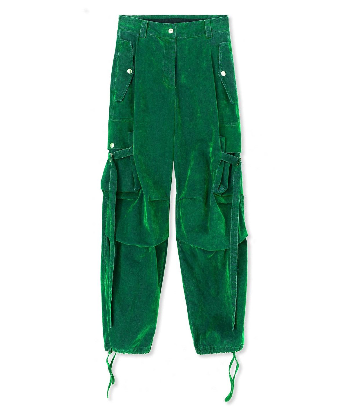 MSGM BNWT MSGM Cargo Utility Trousers 46 Green Velvet RRP £625 Size 32" / US 10 / IT 46 - 10 Thumbnail