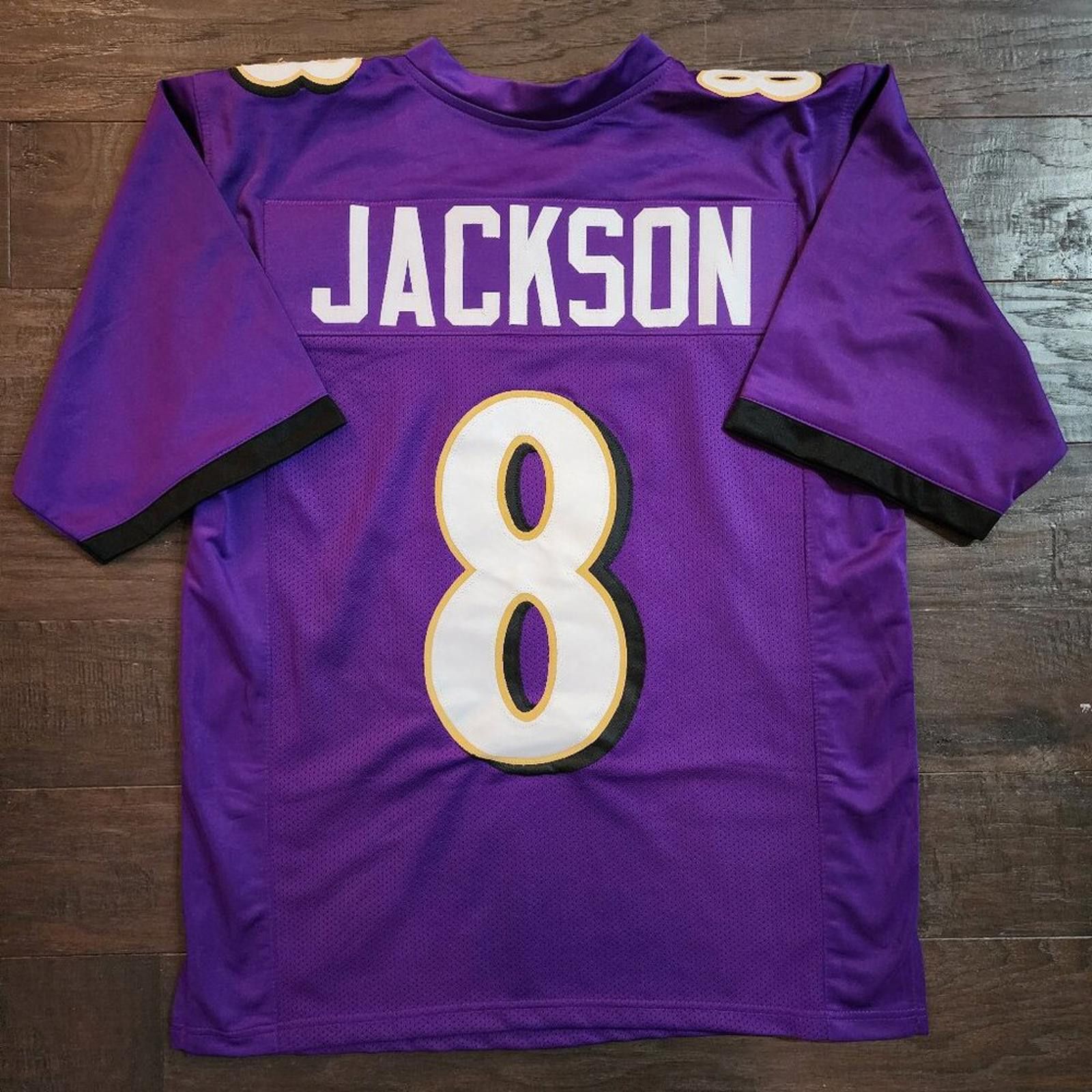Other Lamar Jackson #8 purple jersey. Tackle twill. Size M Size US M / EU 48-50 / 2 - 1 Thumbnail