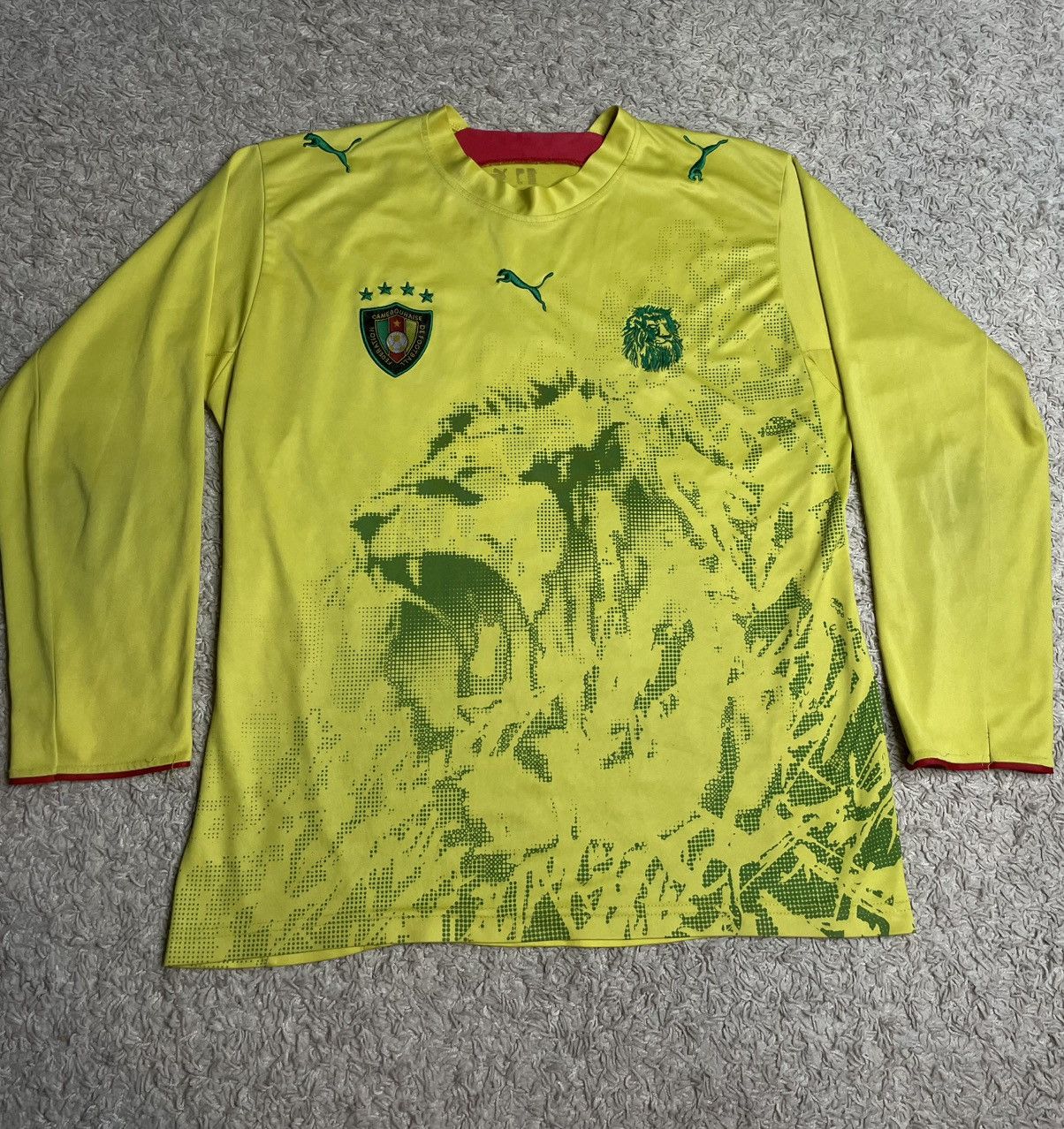 Vintage Cameroon Vintage Lion Soccer Jersey 2000s Size US L / EU 52-54 / 3 - 1 Thumbnail