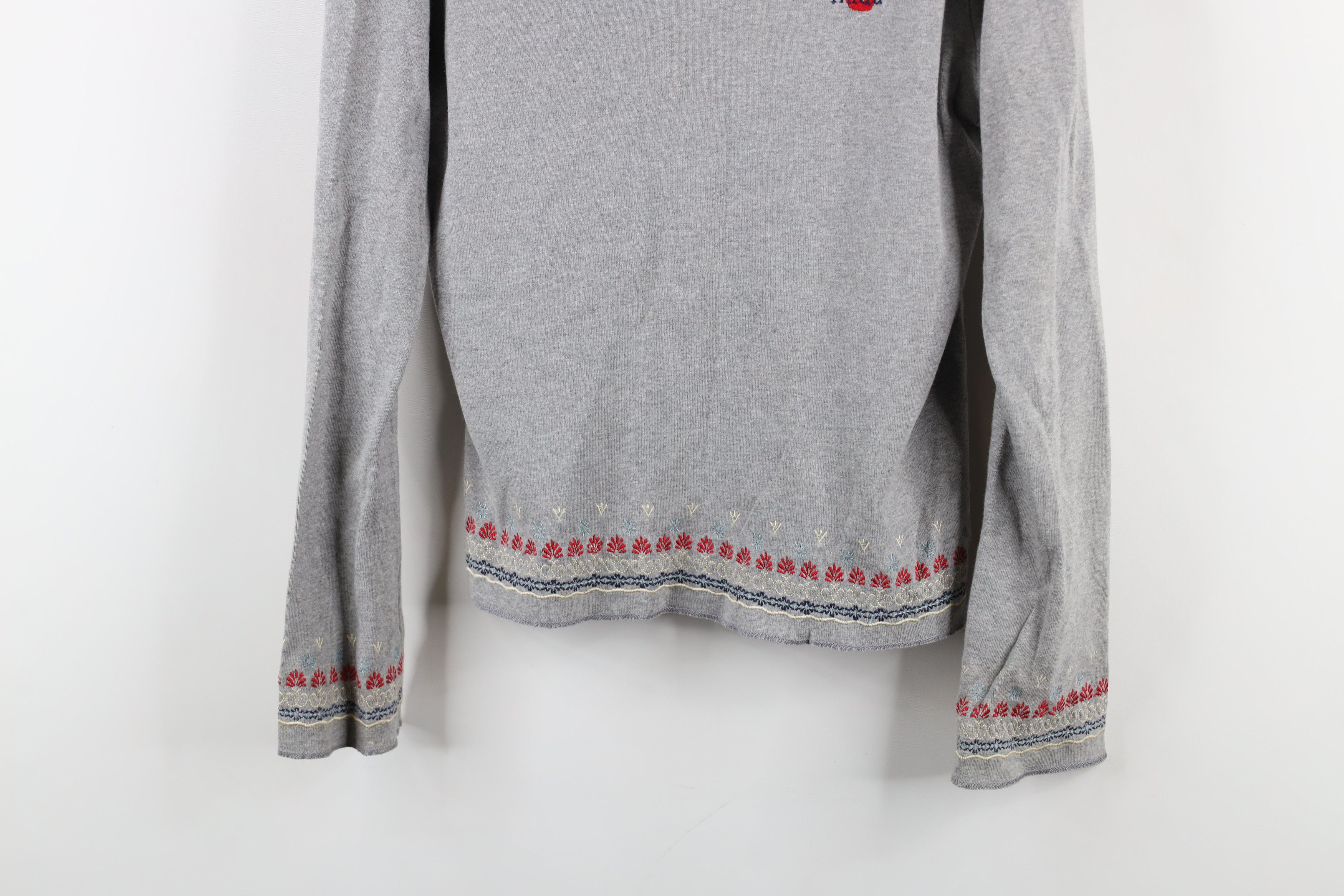 Vintage Vintage 90s Y2K Mudd Babydoll Ribbed Thermal T-Shirt Gray Size L / US 10 / IT 46 - 3 Thumbnail