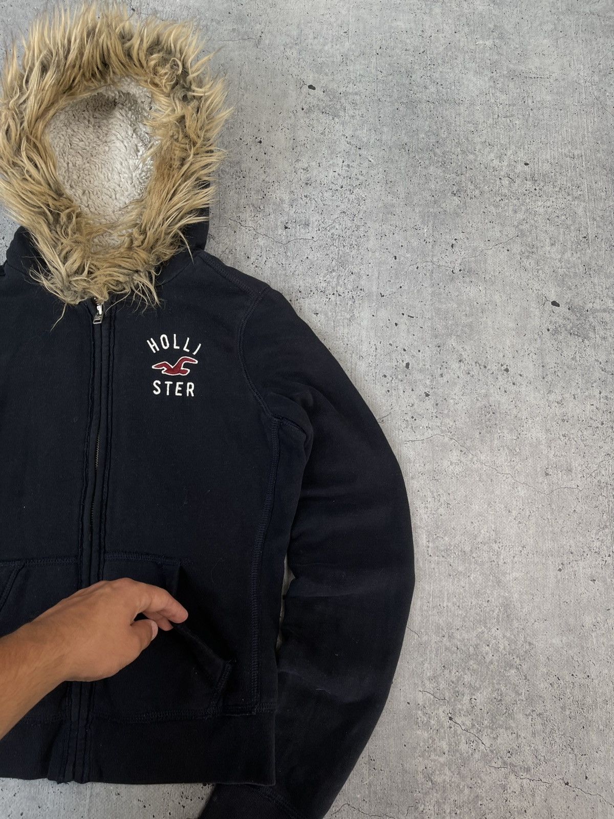 Hollister Y2K HOLLISTER FUR ZIP HOODIE IFSIXWASNINE LGB STYLE Size S / US 4 / IT 40 - 3 Thumbnail