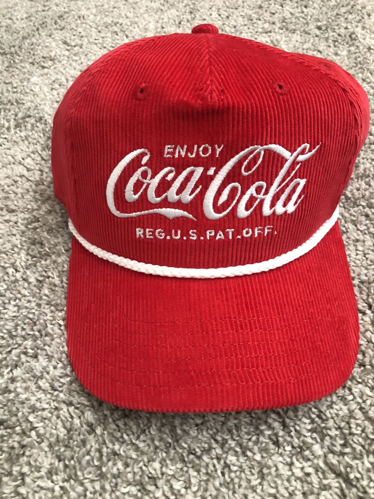 Coca Cola Coca-Cola Corduroy Red Snapback Hat Size ONE SIZE - 1 Thumbnail
