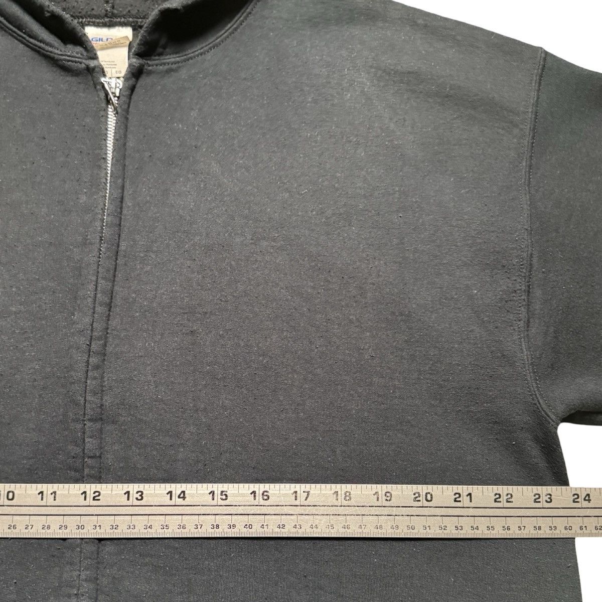 Gildan Vintage Y2K Gildan Faded Black Full Zip Hoodie Jacket XL Size US XL / EU 56 / 4 - 4 Thumbnail