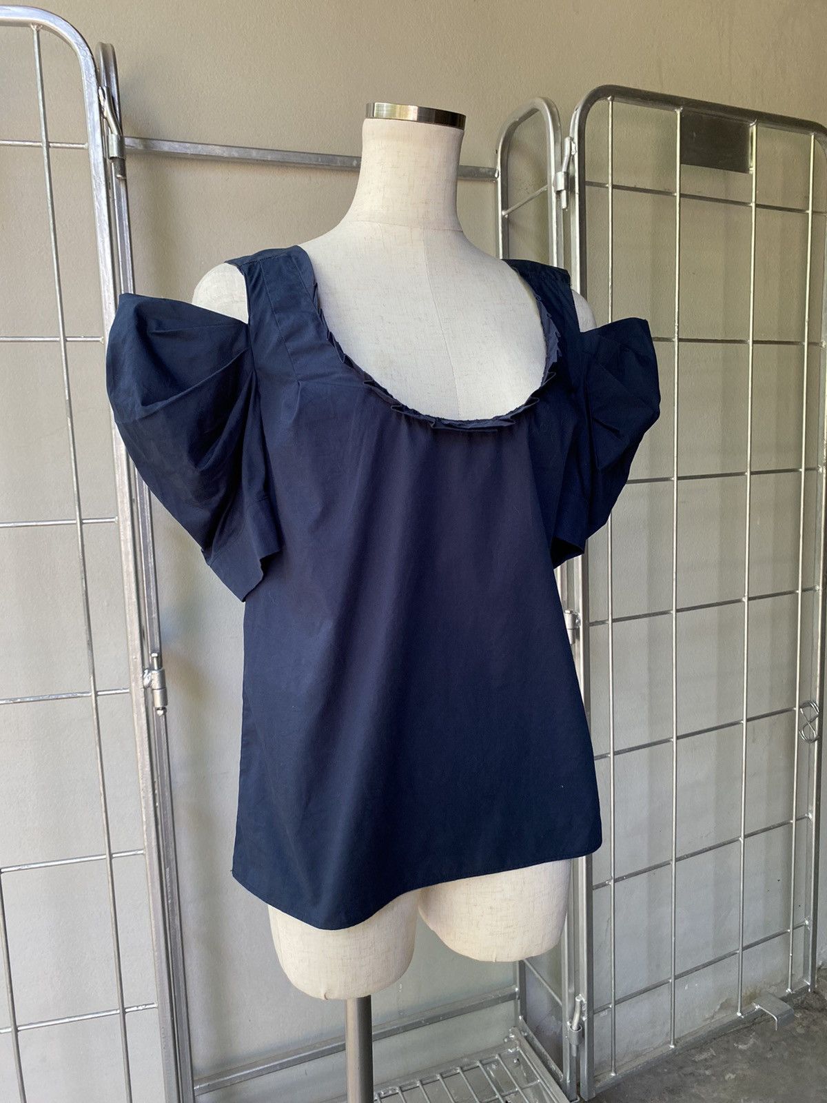 Miu Miu Miu miu navy blouse Size ONE SIZE - 16 Thumbnail