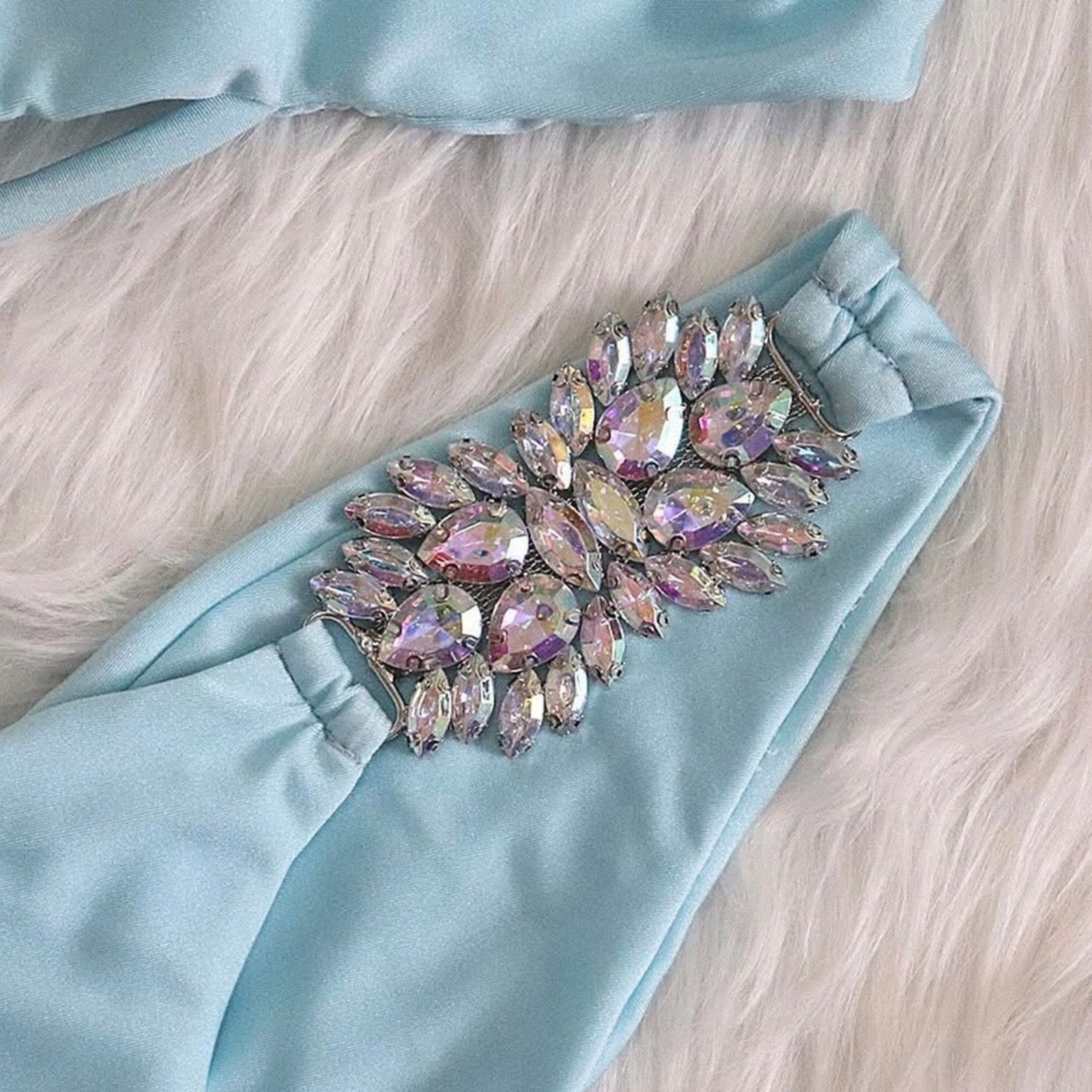 Other New Y2K Elegant Blue Women's 2 piece Swiwsuit Bikini size XS Size ONE SIZE - 10 Thumbnail