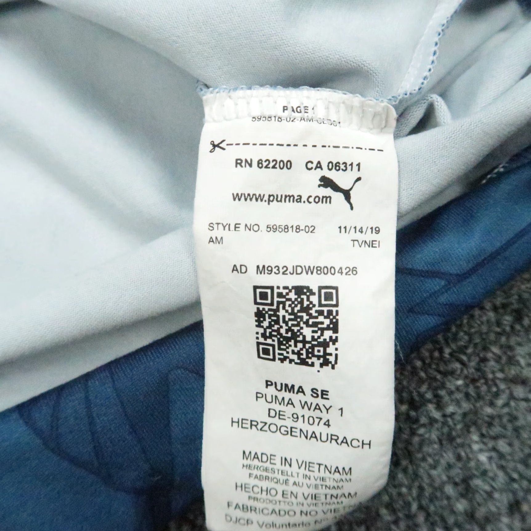 Puma Puma Pullover Mens Small Blue Volition America Performance Quarter Zip Abstract Size US S / EU 44-46 / 1 - 5 Thumbnail