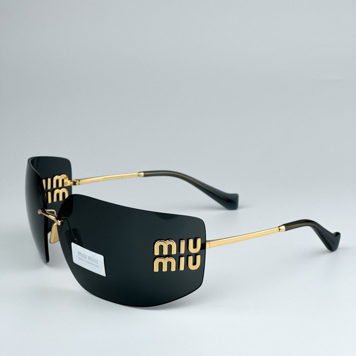 Miu Miu Miu Miu Women Sunglasses Wraparound MU54YS RUNWAY 5AK5S0 Size ONE SIZE - 8 Thumbnail