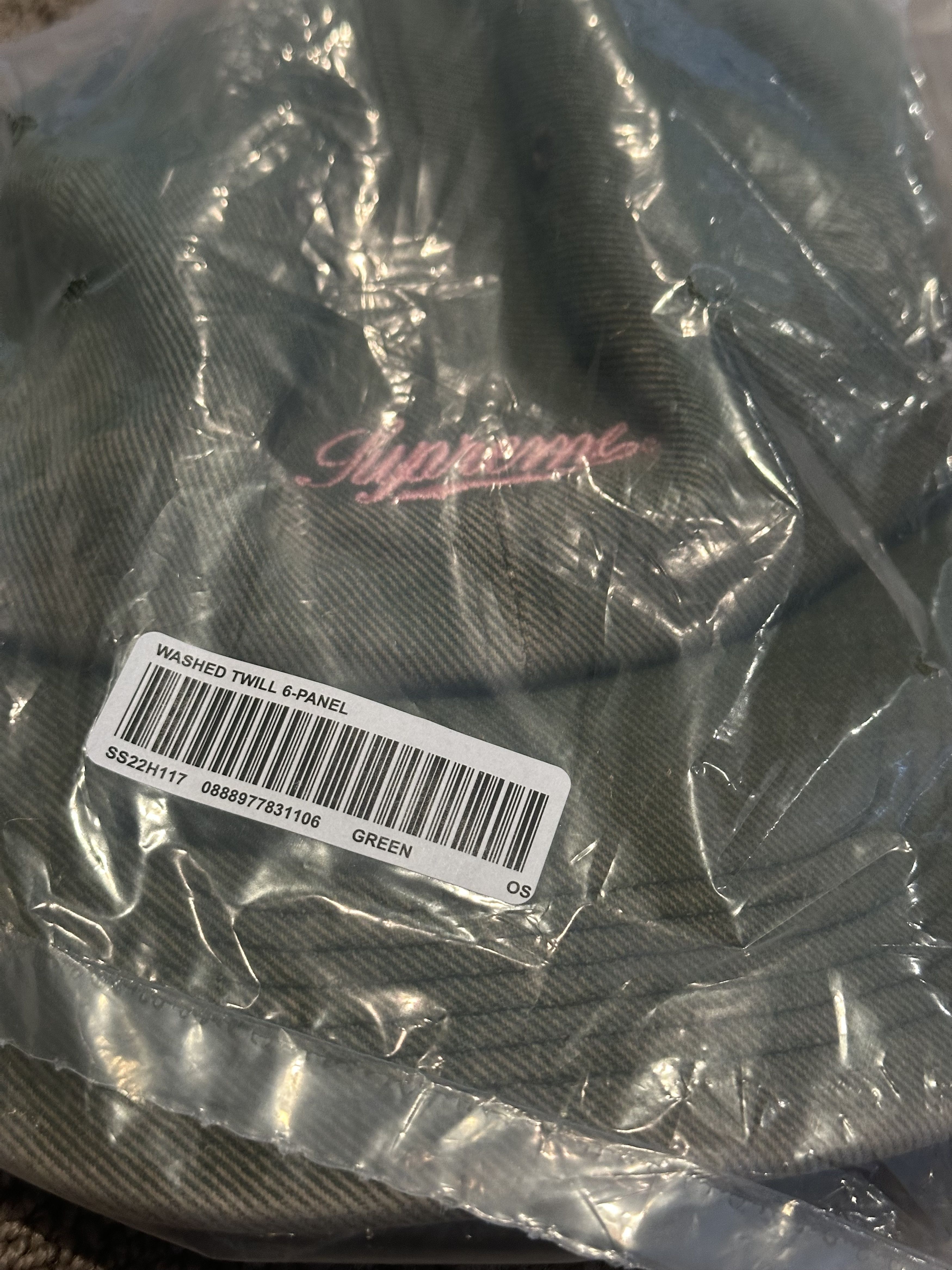 Supreme Supreme washed twill 6-panel green hat Size ONE SIZE - 2 Thumbnail