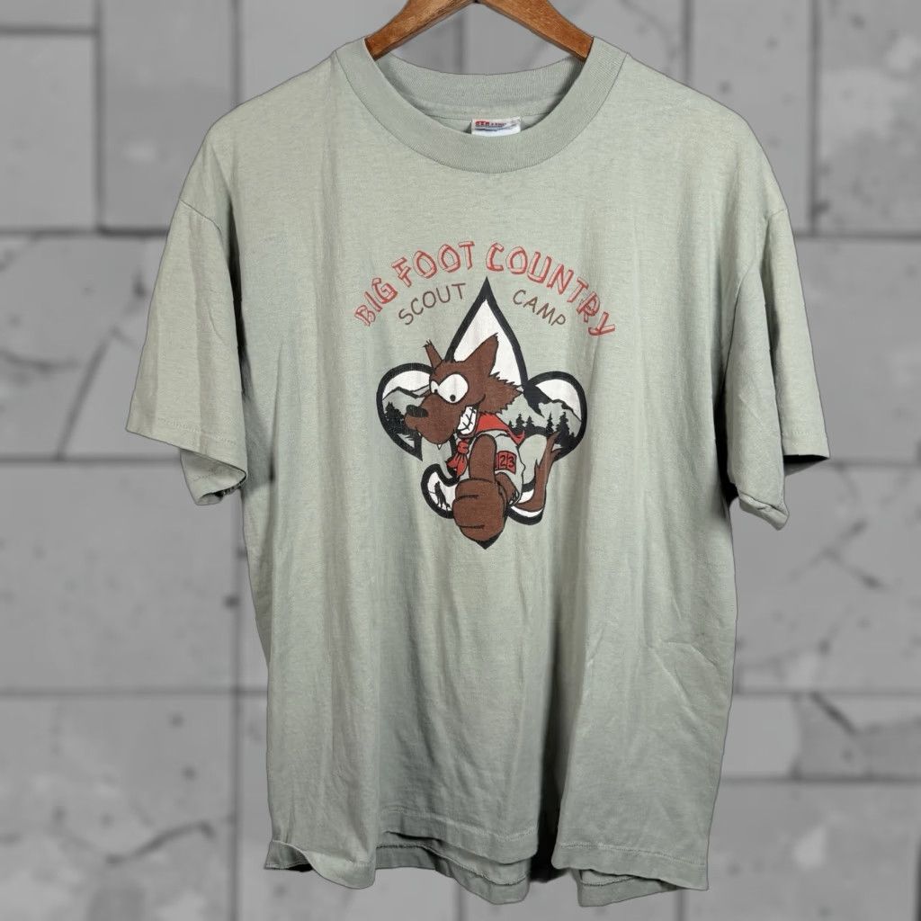 Hanes VTG Hanes Bigfoot Country Scout Camp Graphic Tee Mens L Single Stitch USA Shirt Size US L / EU 52-54 / 3 - 1 Thumbnail