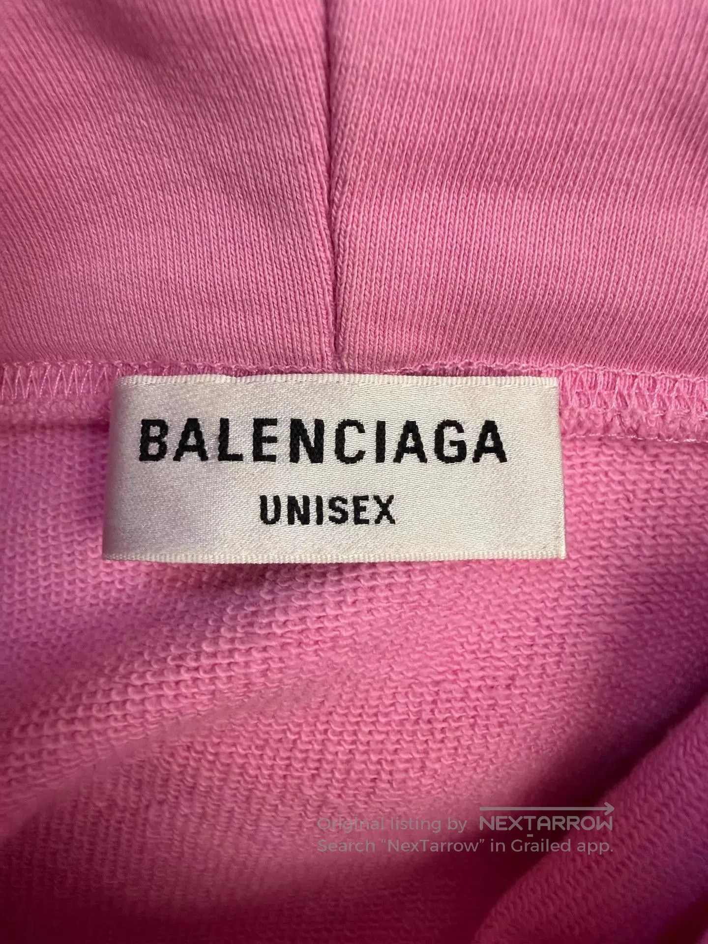 Balenciaga Pink Oversized Hoodie with Front Pocket - Size M. Size US M / EU 48-50 / 2 - 3 Thumbnail