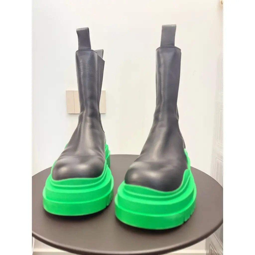 Bottega Veneta Bottega Veneta Black and Green Tire Boots Size US 10 / EU 43 - 4 Thumbnail