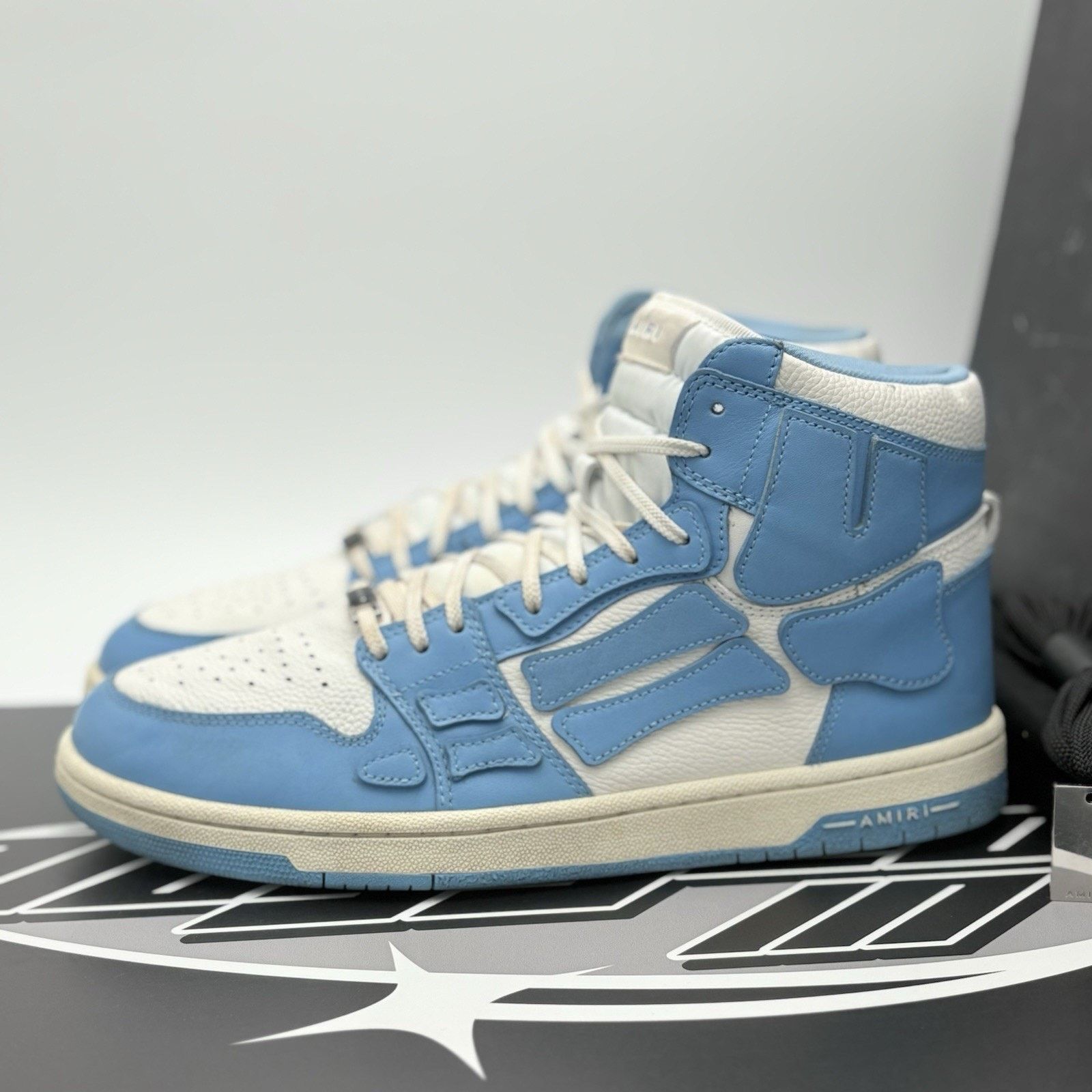 Amiri Amiri Skel High Top ' Powder Blue White ' | GREAT CONDITION! Size US 11 / EU 44 - 1 Thumbnail