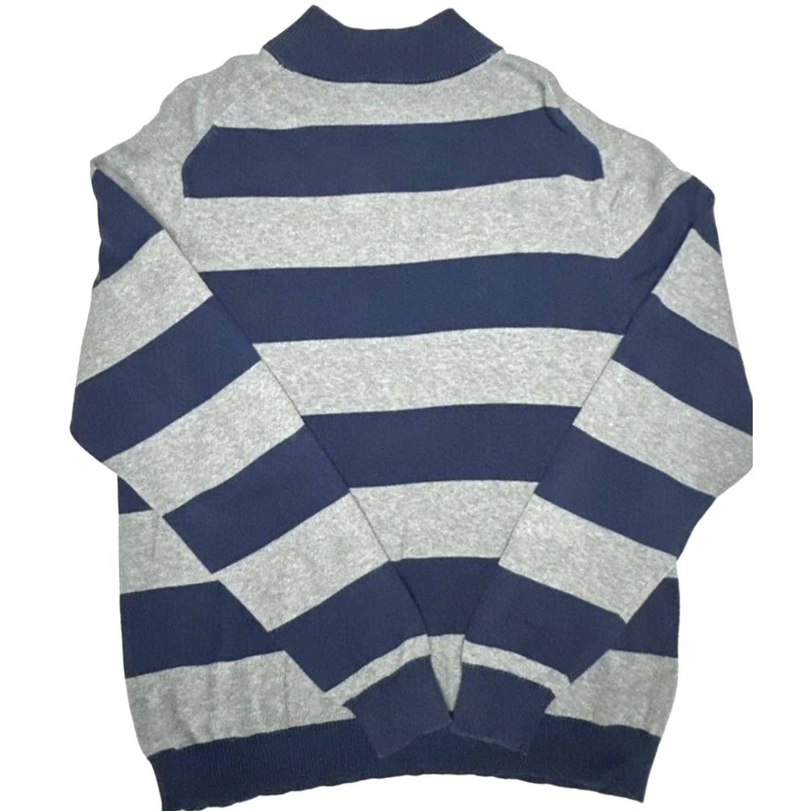 Vineyard Vines Vineyard Vines Men’s Cotton Button Front Mock Neck Gray Navy Red Size Large Sweater Pullover Long Sleeve Casual Casual Mens Size US L / EU 52-54 / 3 - 3 Thumbnail