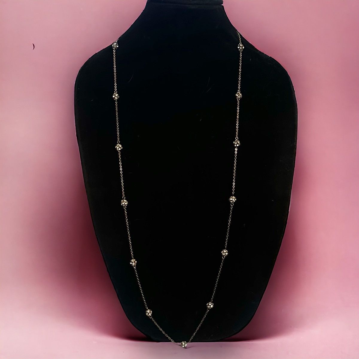 Other The Limited gold tone stationed rhinestone ball necklace Size ONE SIZE - 1 Thumbnail