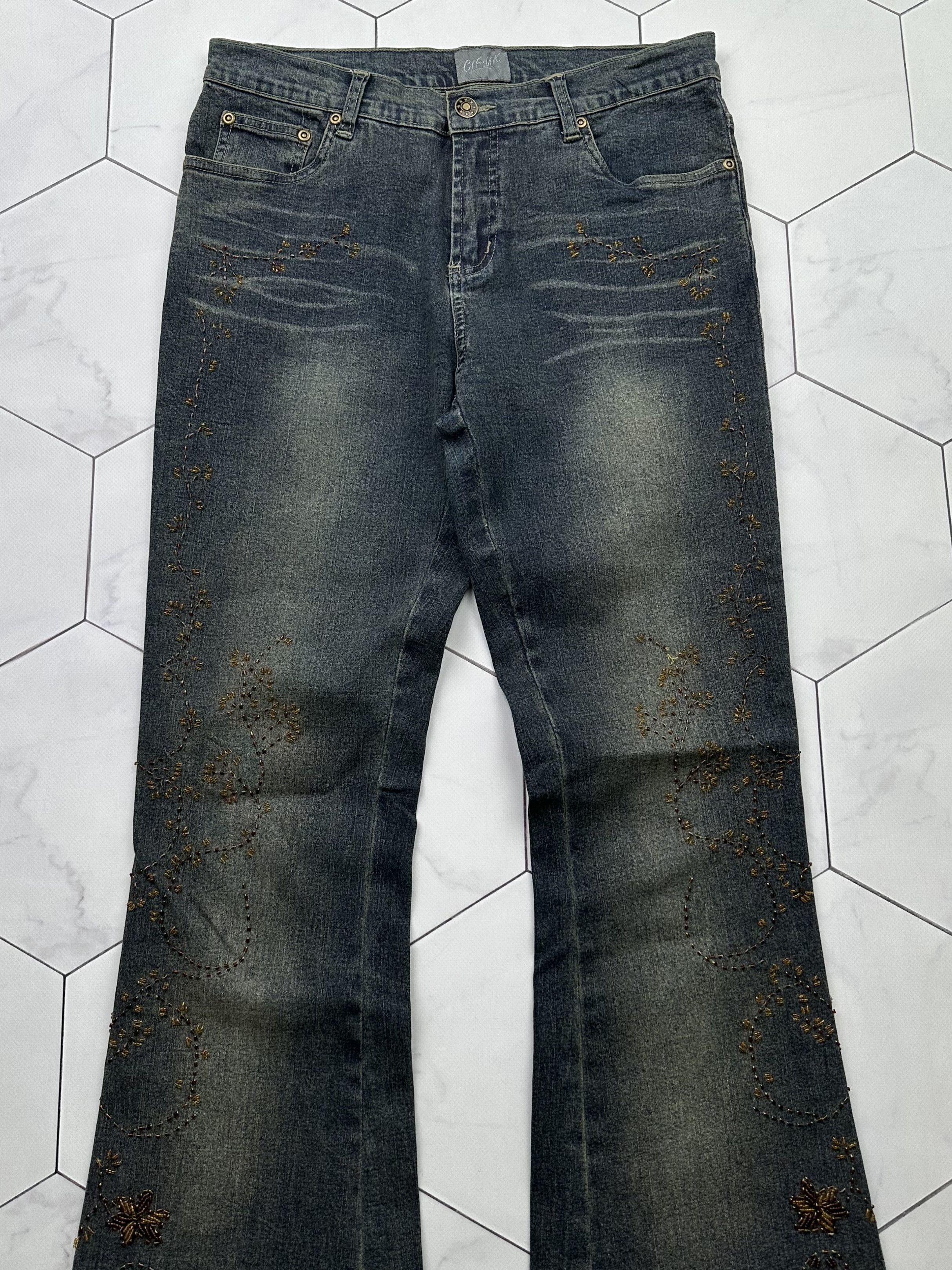 Japanese Brand × Vintage Vintage Faded Flare Jeans Size 27" / US 4 / IT 40 - 2 Thumbnail