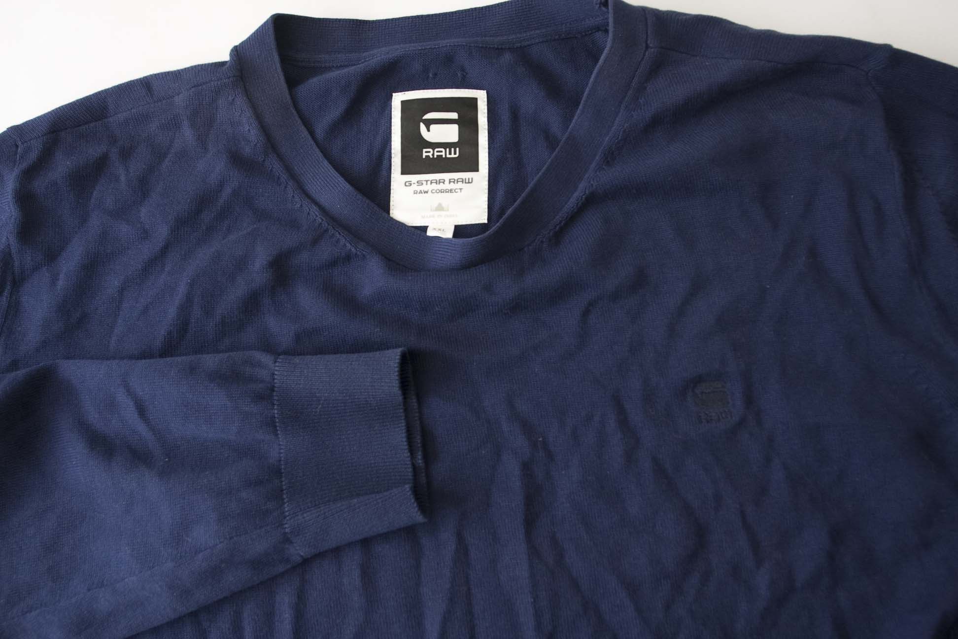 G-Star G Star Sweater Size XXL Cotton Dark Blue Size US XXL / EU 58 / 5 - 3 Thumbnail