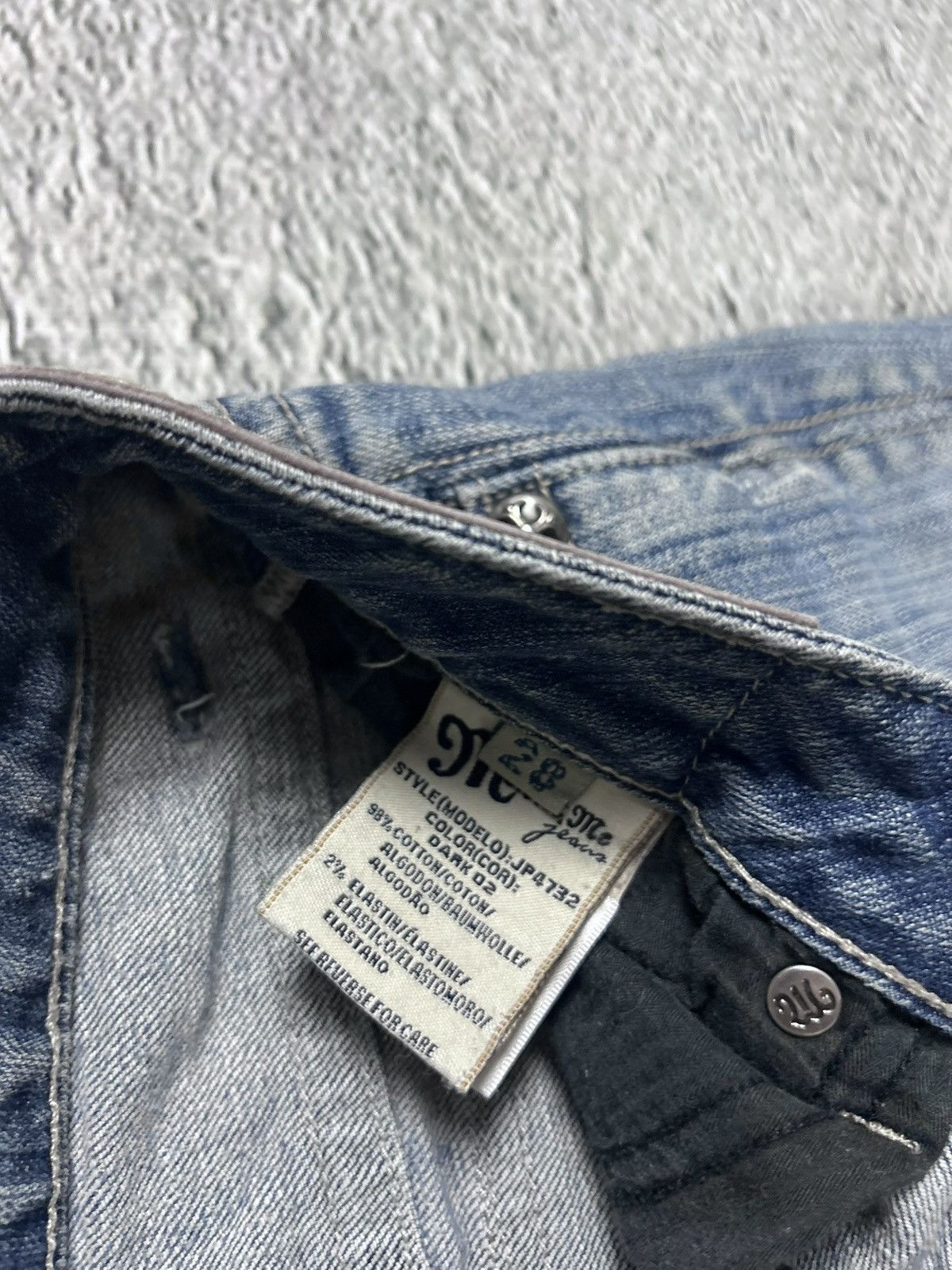 Miss Me Miss Me flared bootcut white stitching denim vintage y2k Size 28" / US 6 / IT 42 - 11 Thumbnail