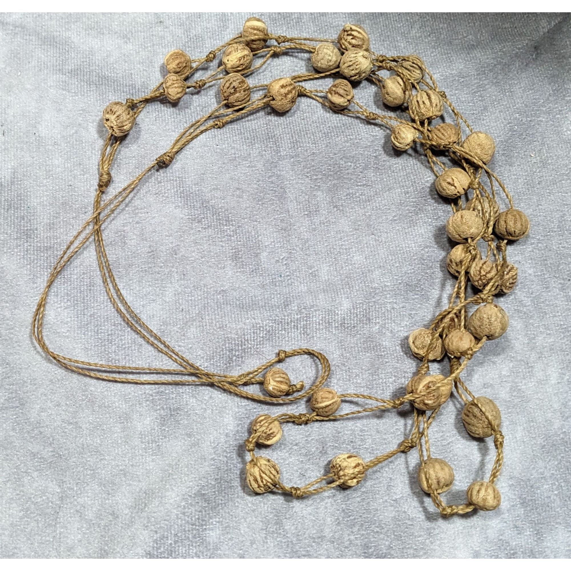 Other Rustic Natural Seed And Twine Tan Beaded Multilayer Necklace Size ONE SIZE - 8 Thumbnail