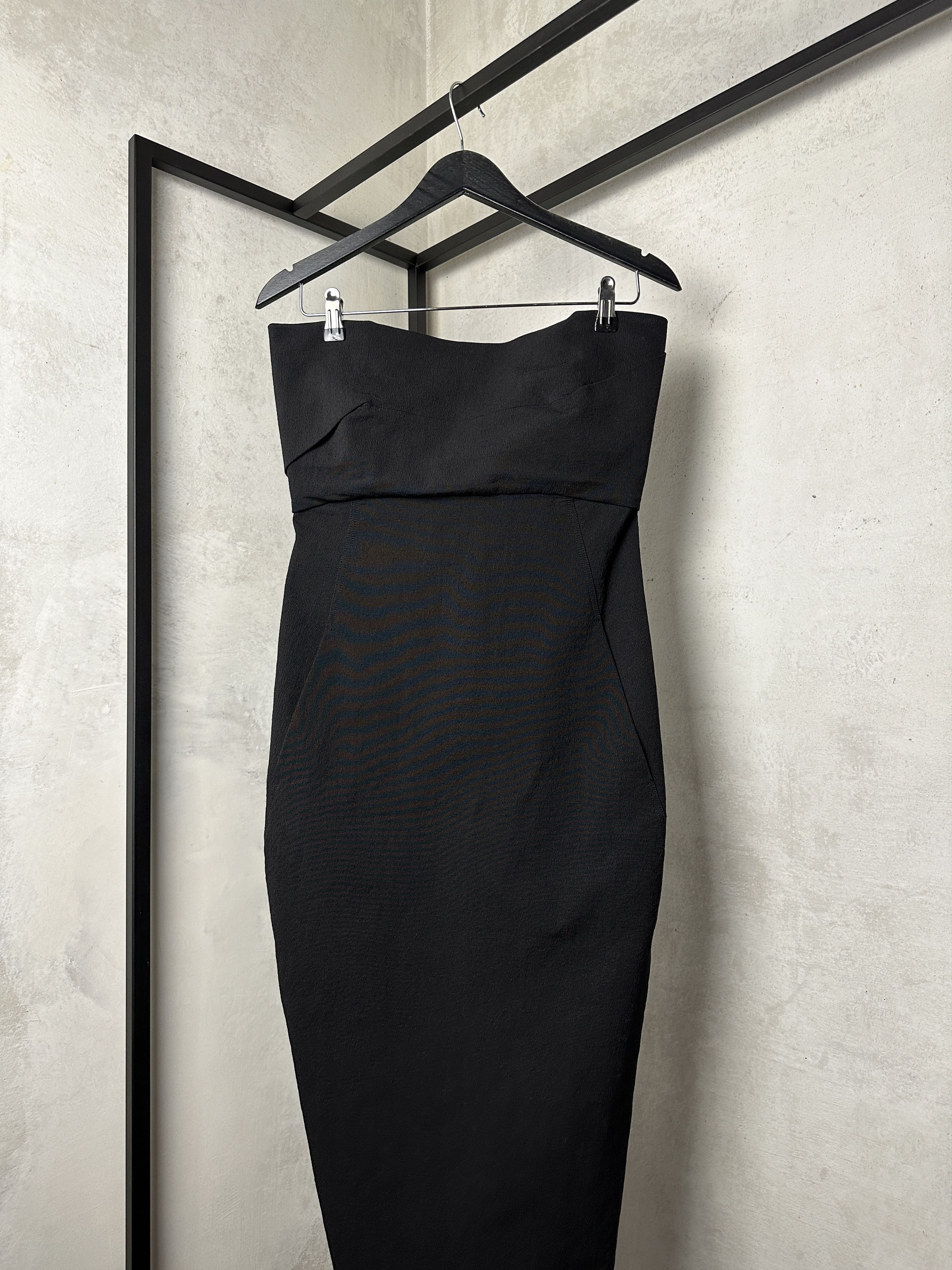 Rick Owens Rick Owens Babel SS19 Black Grosgrain Bustier Gown Size S / US 4 / IT 40 - 7 Thumbnail