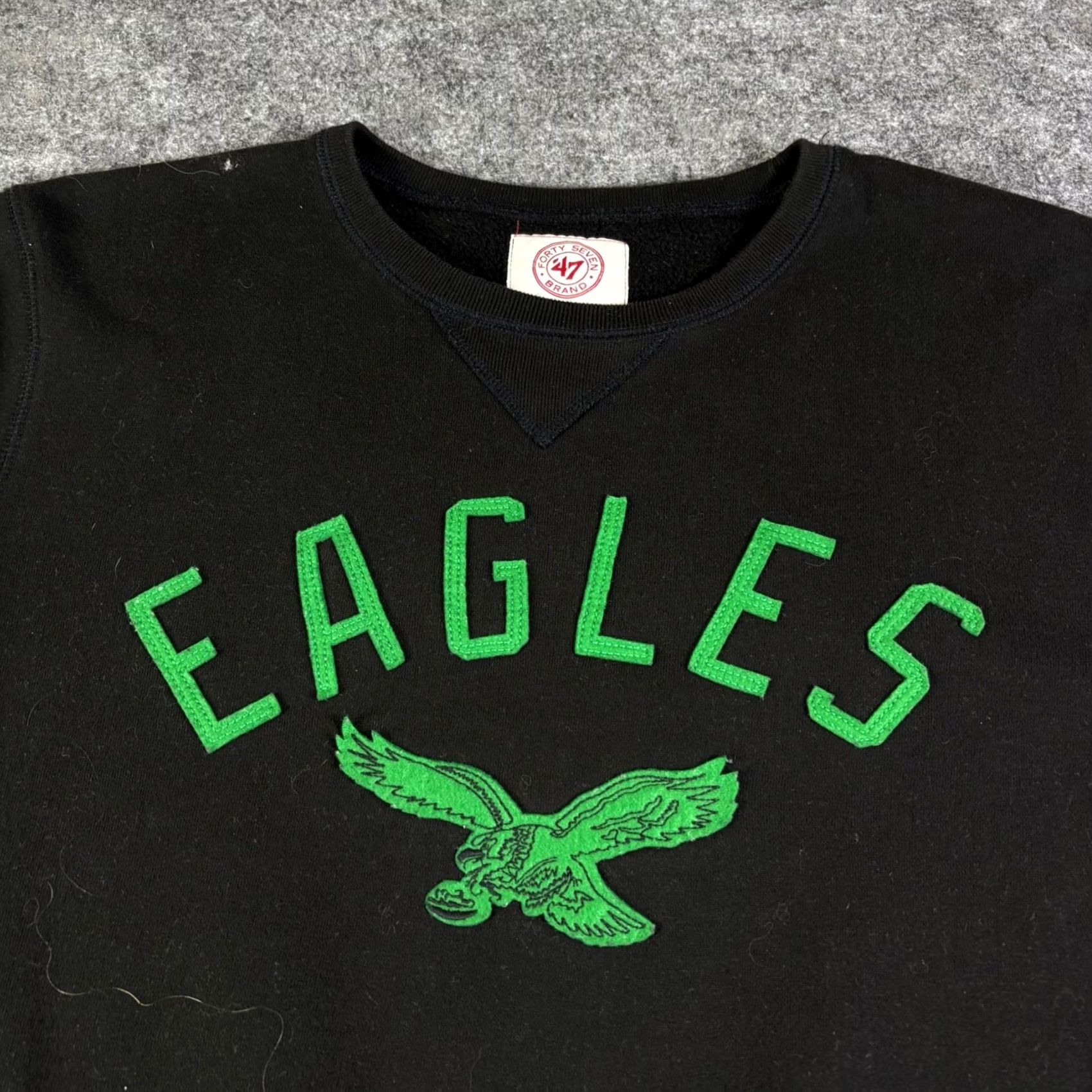 47 47 Brand Philadelphia Eagles Crewneck Sweatshirt Mens XL Black NFL Football Size US XL / EU 56 / 4 - 6 Thumbnail