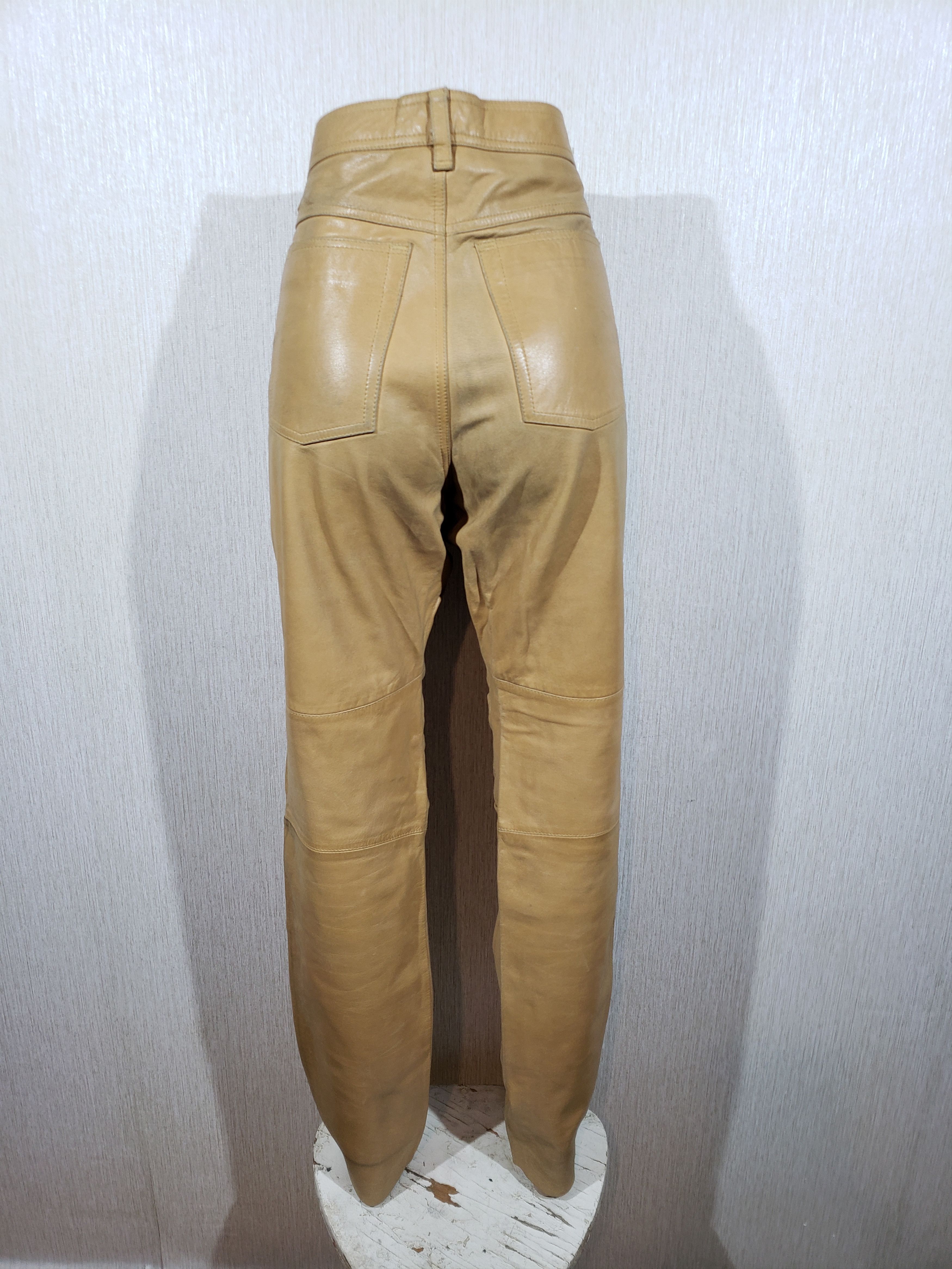 Other Brown leather pants made of genuine leather. Size US 30 / EU 46 - 4 Thumbnail