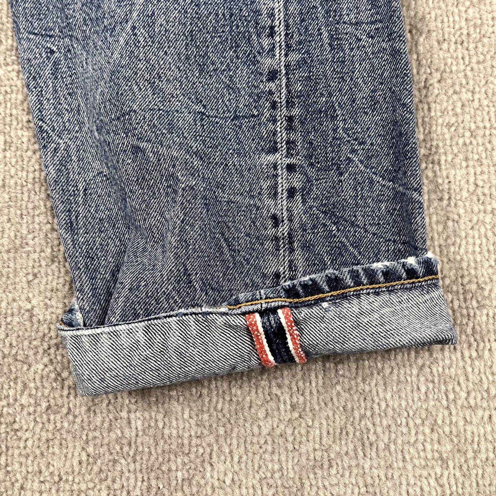 Todd Snyder Todd Snyder Selvedge Jeans Mens 34x33 Slim Fit Blue Denim Button Fly Made in USA Size US 34 / EU 50 - 3 Thumbnail