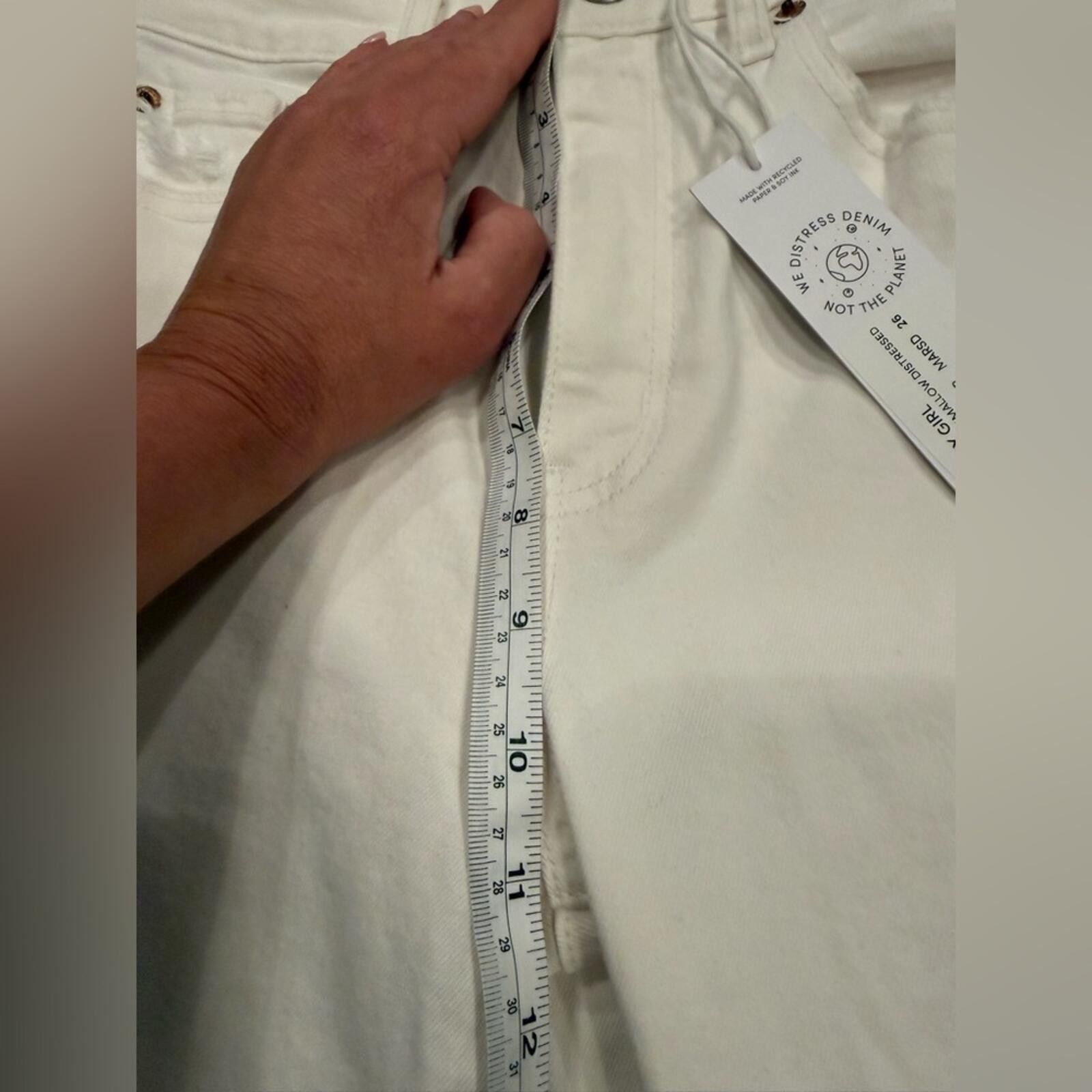Dale Of Norway DAZE Denim Shy Girl Marshmallow White Distressed Jeans 26 Size 26" / US 2 / IT 38 - 9 Thumbnail