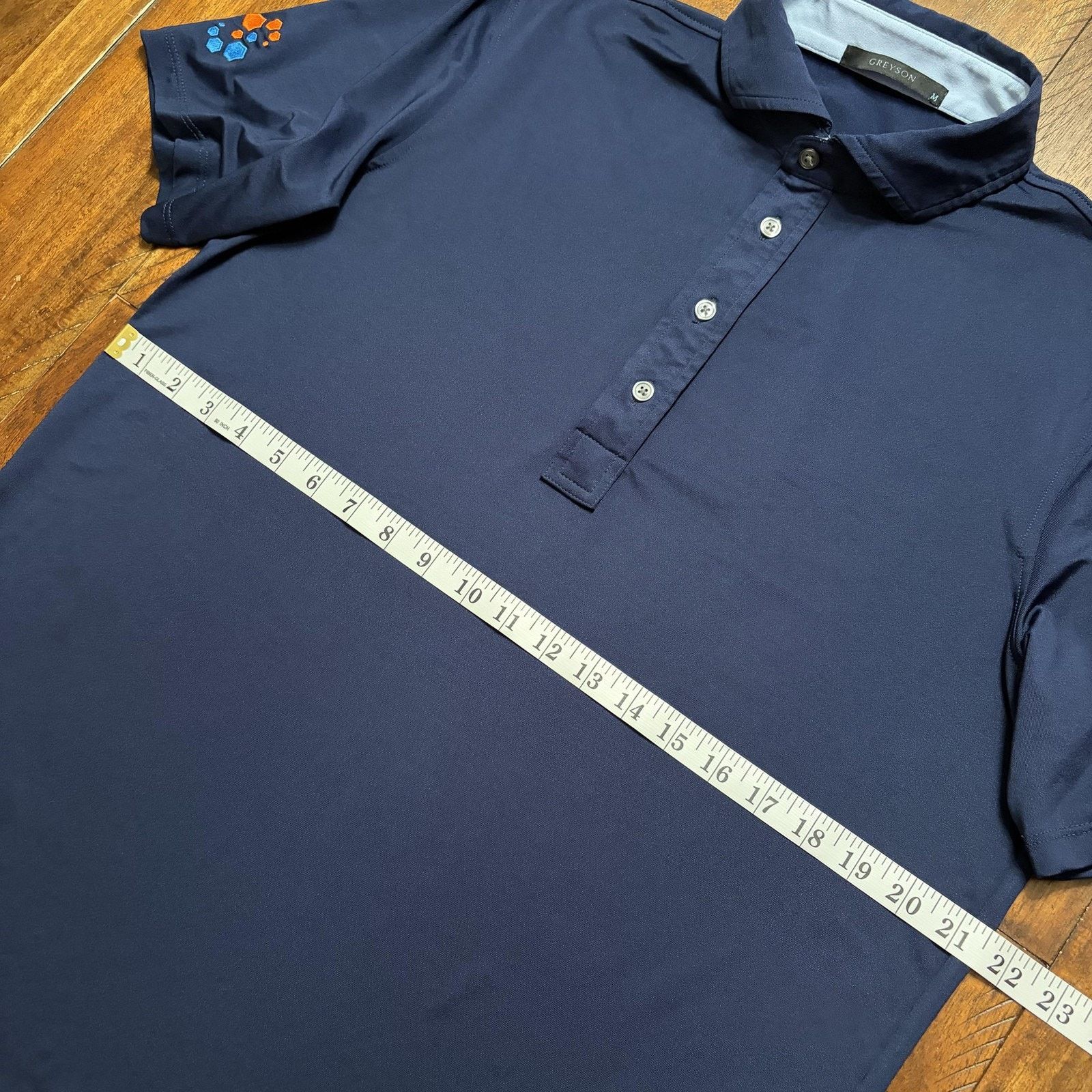 Vintage Greyson Polo Shirt Mens Medium Blue Solid Golf Performance Size US M / EU 48-50 / 2 - 7 Thumbnail