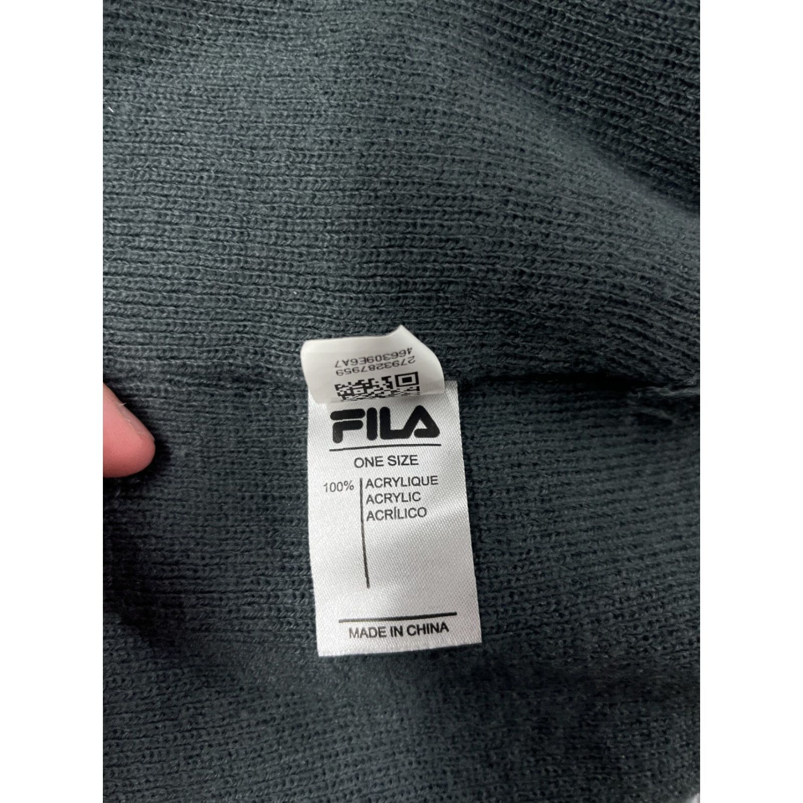Fila FILA Beanie Adult One Size Gray Black Stripe Knit 100% Acrylic Beanie Mens Winter Knit Hat Shirt? Size ONE SIZE - 6 Thumbnail