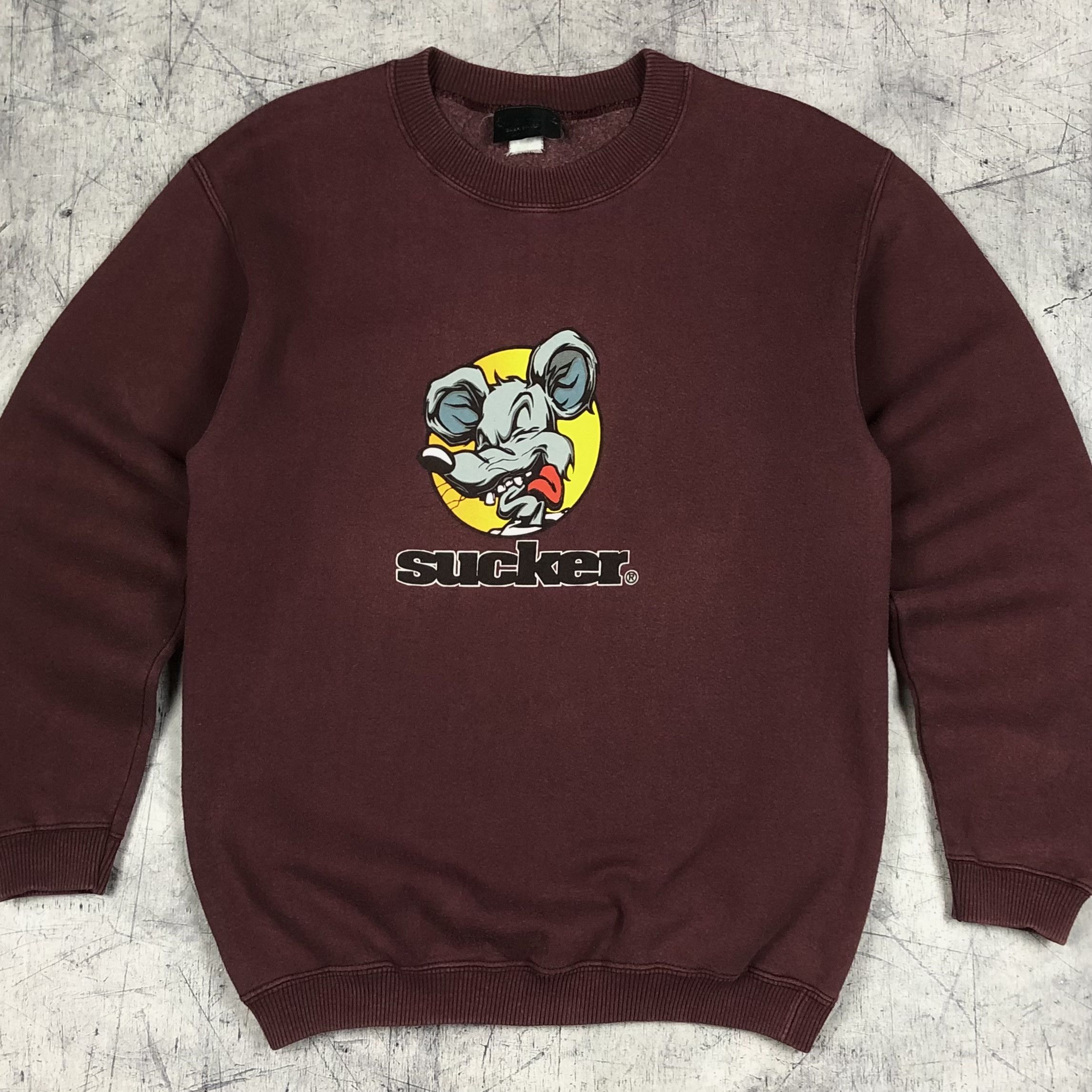 Rare Vintage 90’s Sucker Brand Rat Skateboard Sweatshirt sk8