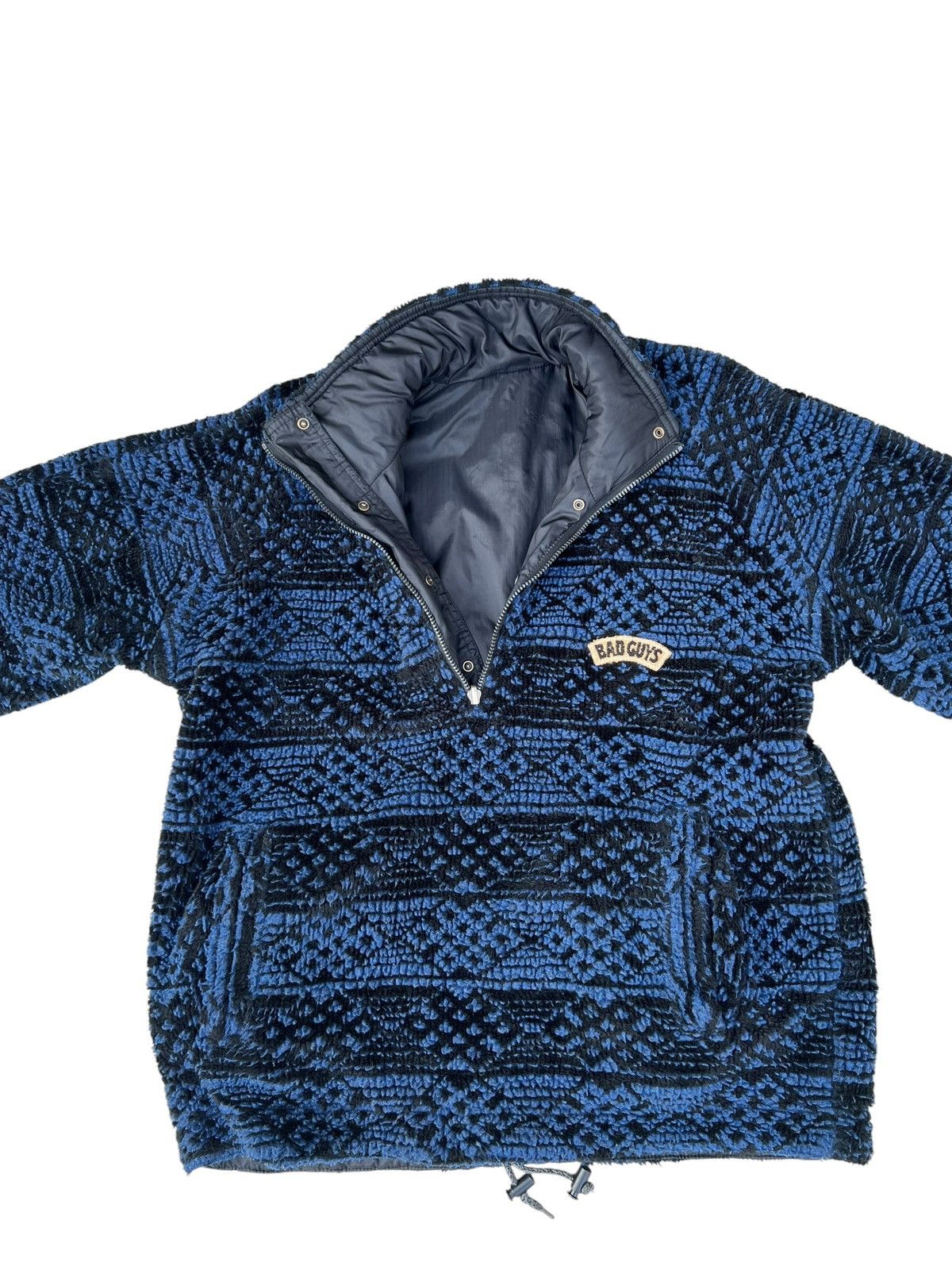 Vintage Vintage 90s Bad Guys Dare Devils Reversible Fleece Jacket Size US S / EU 44-46 / 1 - 8 Thumbnail