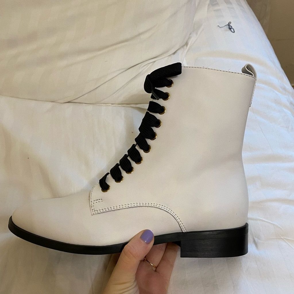 The Unbranded Brand A.soliani Asti Leather Combat Boot Size US 7 / IT 37 - 2 Thumbnail