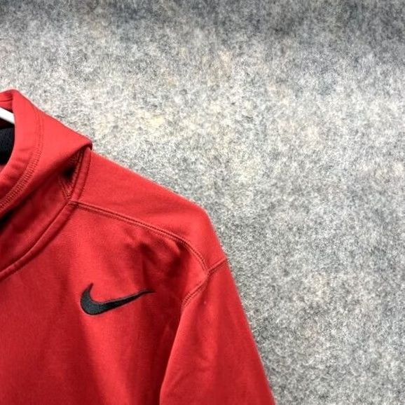 Nike Nike Sweater Hooded Full Zip Men Large Red VTG Swoosh Logo Knit Casual Size US L / EU 52-54 / 3 - 3 Thumbnail