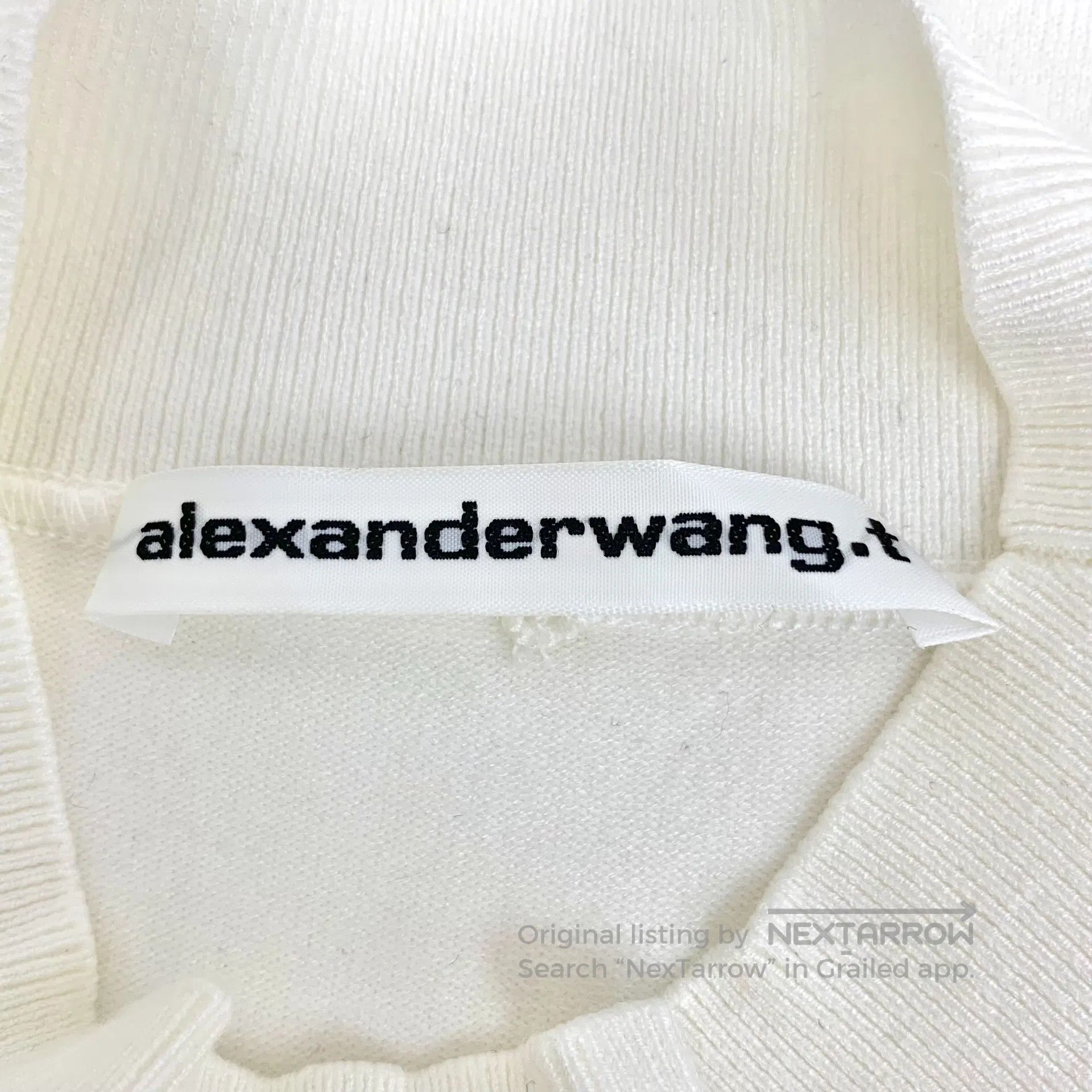 Alexander Wang Alexander Wang White logo lettering semi-high neck short s Size US S / EU 44-46 / 1 - 6 Thumbnail