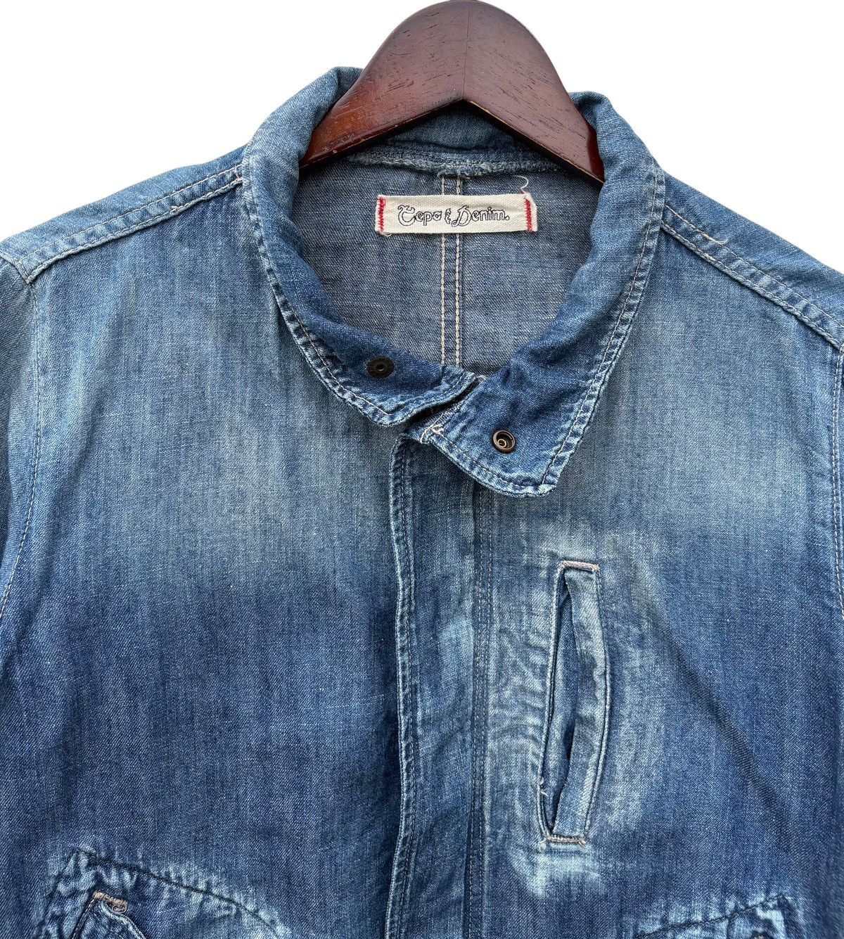 Japanese Brand Cepo Denim Bleached Casual Light Denim Jacket Size US S / EU 44-46 / 1 - 2 Thumbnail