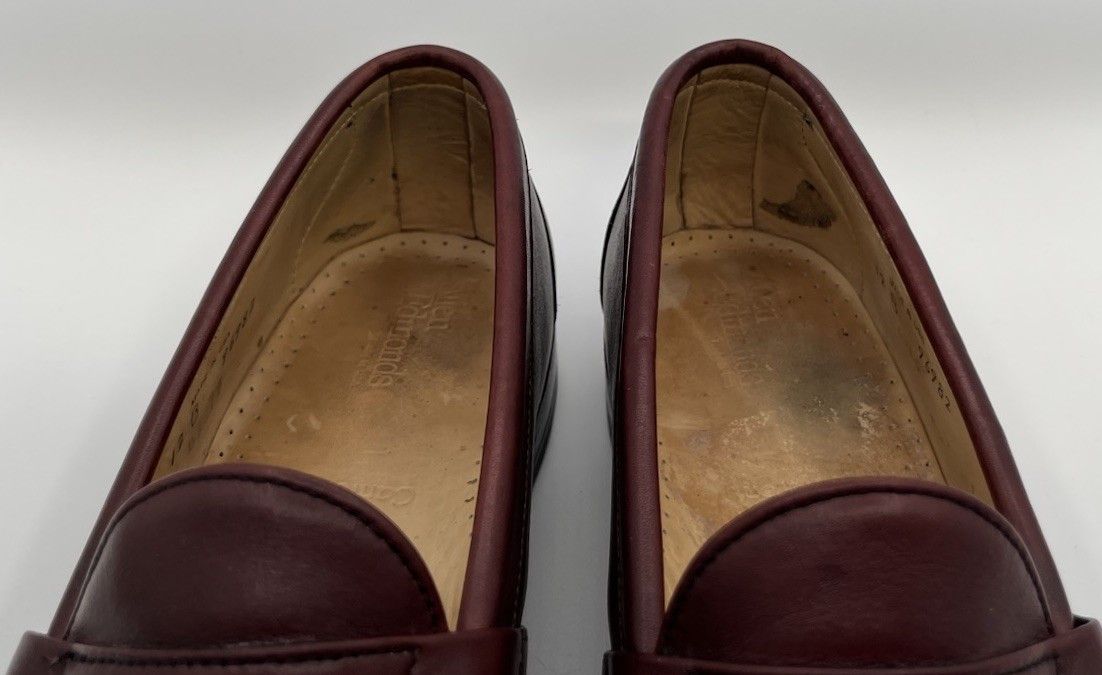 Allen Edmonds Allen Edmonds Men's 12D CAMERON Burgundy Leather Loafers Size US 12 / EU 45 - 10 Thumbnail