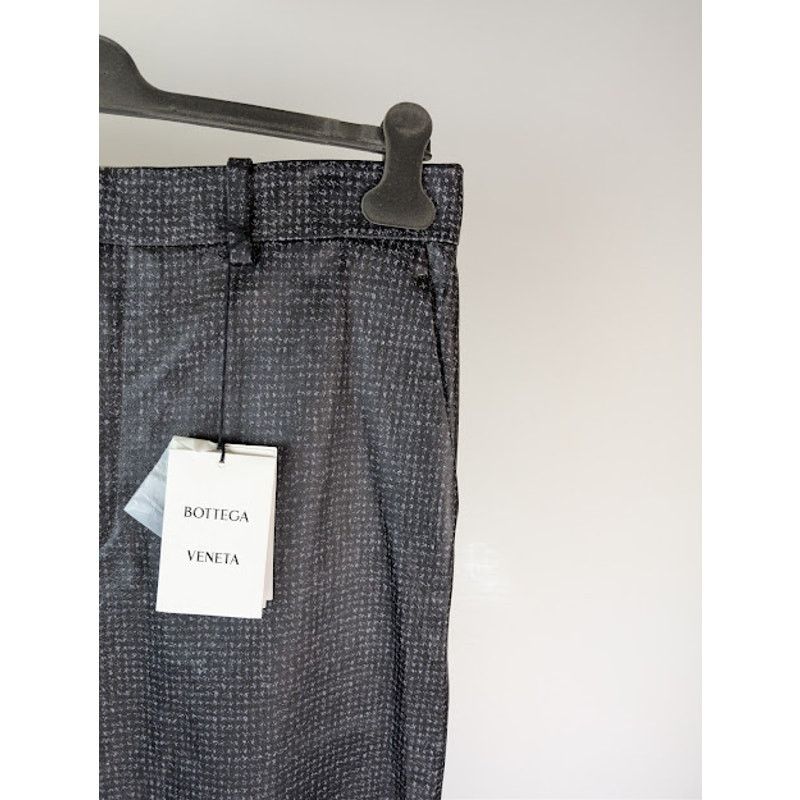 Bottega Veneta o1rshd1 Paddington Printed Leather Trousers Pant Black/ Grey Size US 34 / EU 50 - 5 Thumbnail
