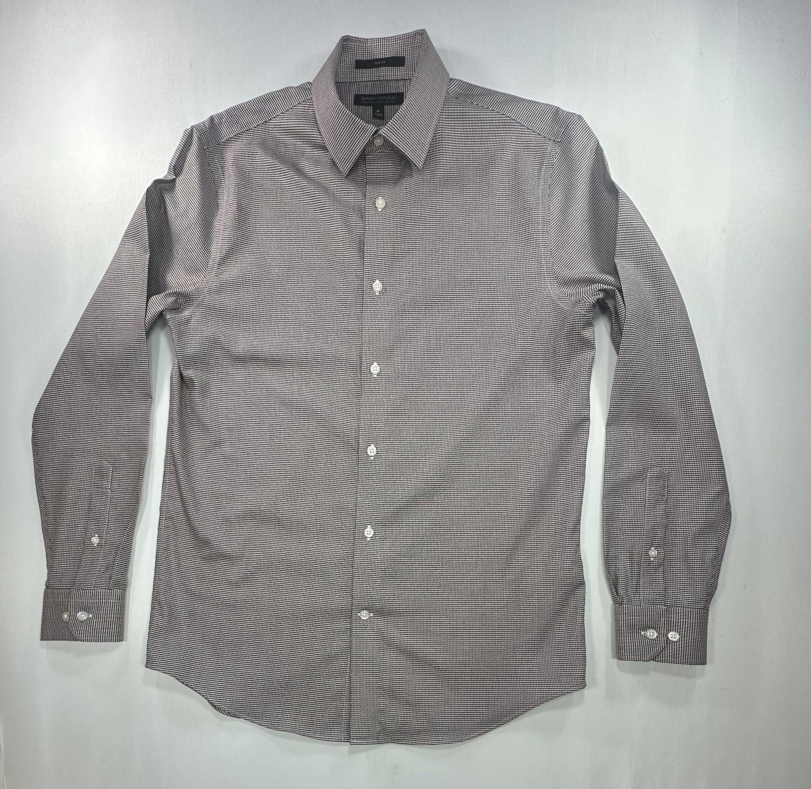 Banana Republic Banana Republic Non-Iron Slim Fit Button Up Red Mens M Size US M / EU 48-50 / 2 - 1 Thumbnail