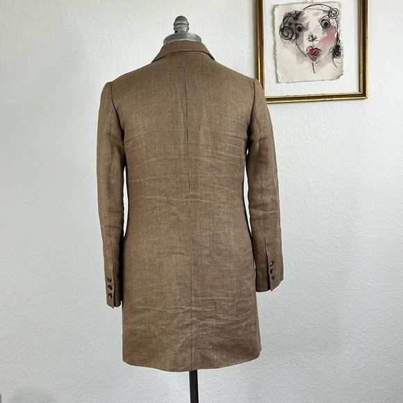 A.P.C. A.P.C. Car Tweed Hounstooh Classic Brown Blazer Caot Jacket Size US XS / EU 42 / 0 - 6 Thumbnail