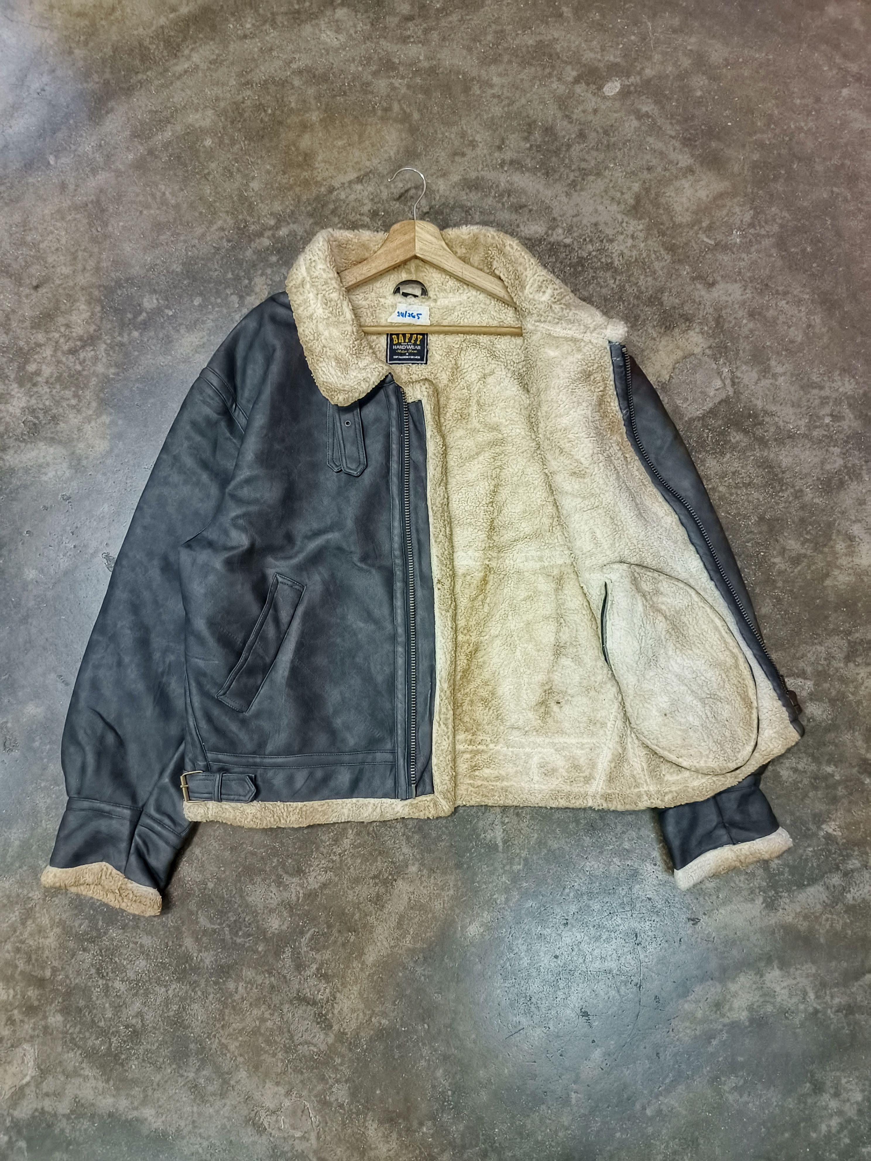 Vintage BAFFY HARDWEAR B-3 AVIATOR LEATHER JACKET Size US L / EU 52-54 / 3 - 2 Thumbnail