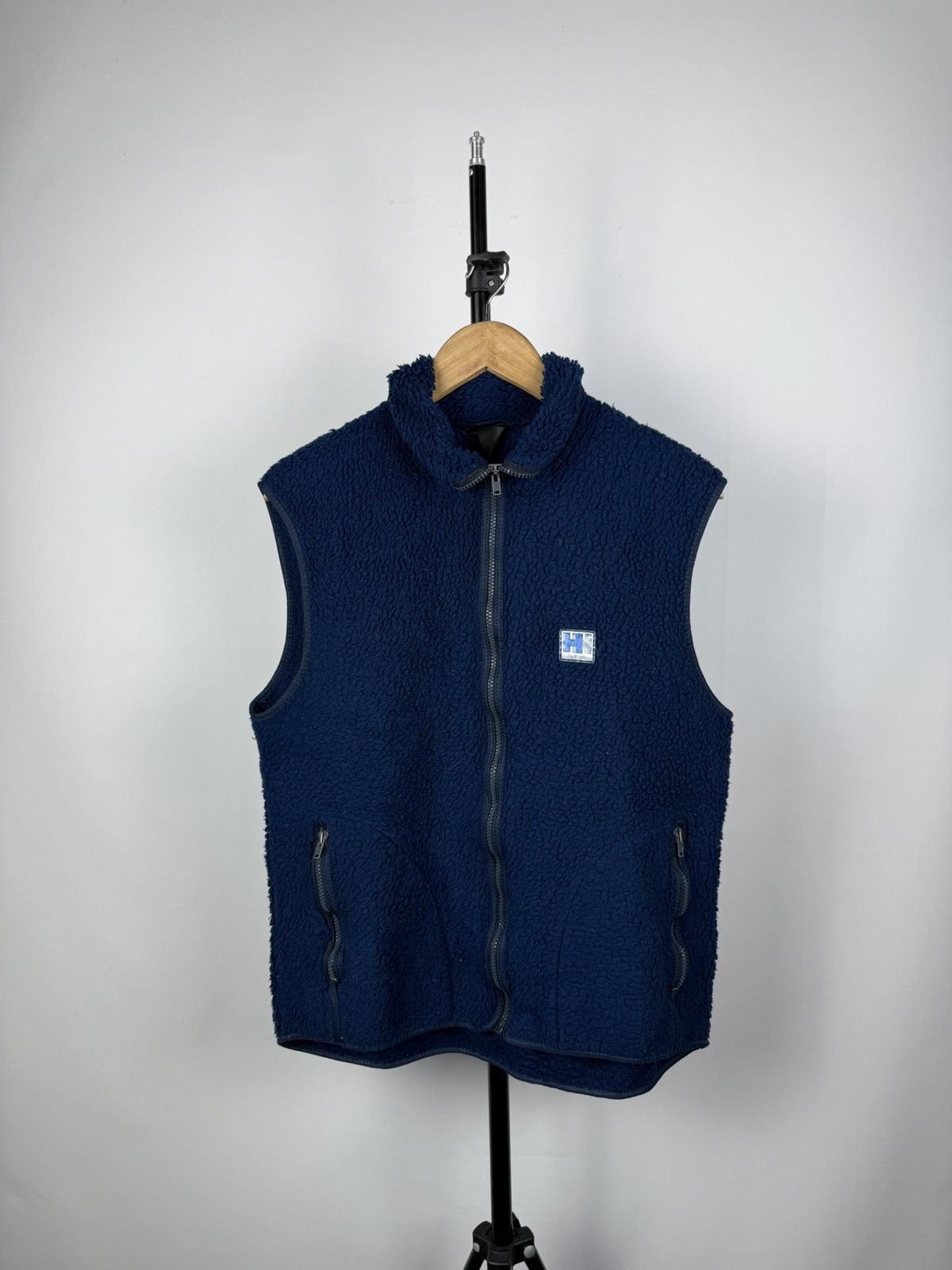Helly Hansen × Vintage 80s Vintage Helly Hansen Blue Full Zip Fleece Sherpa Vest Size US S / EU 44-46 / 1 - 1 Thumbnail