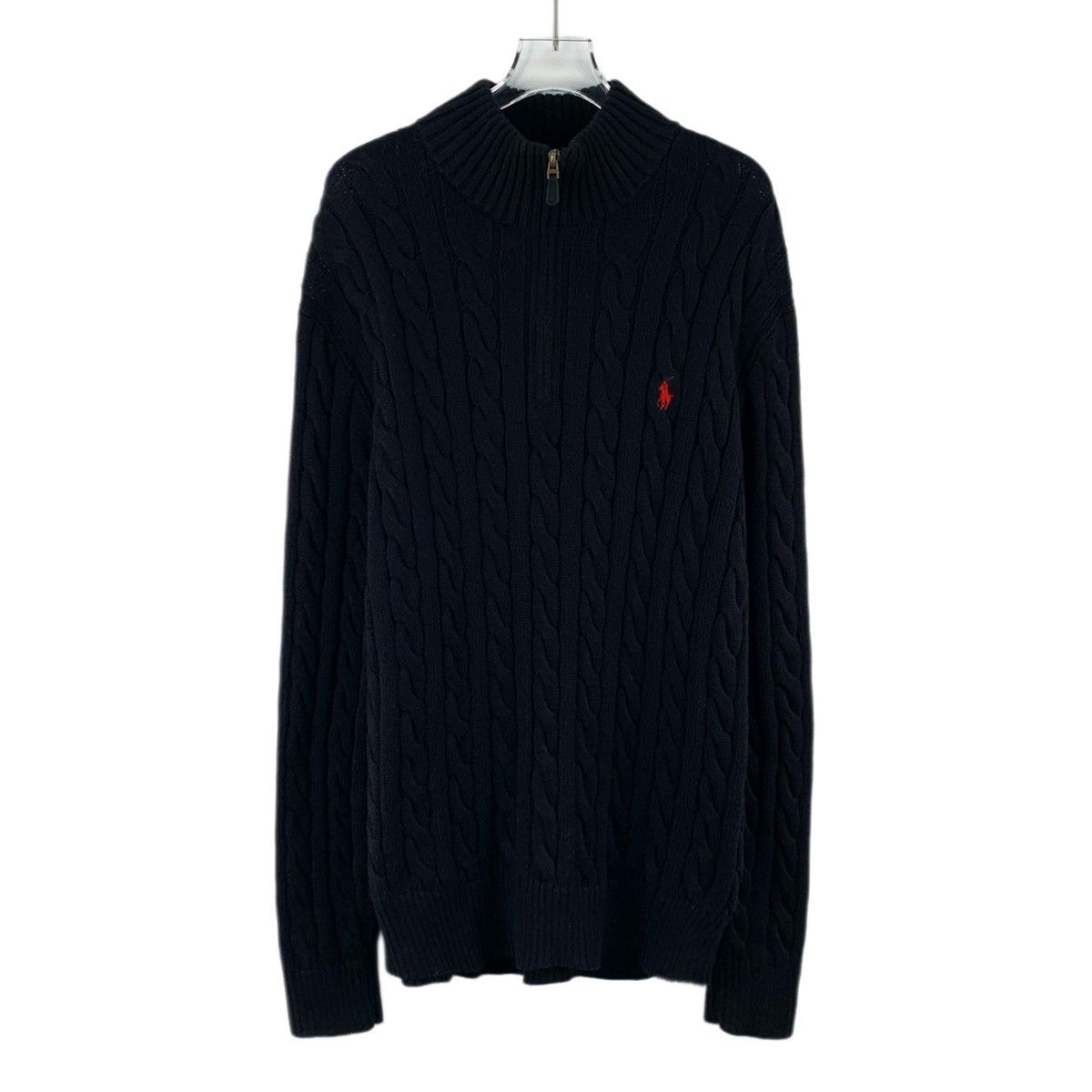 Ralph Lauren Ralph Lauren Black Half-Zip Long Sleeve Knit Sweater K26WX Size US XL / EU 56 / 4 - 1 Thumbnail