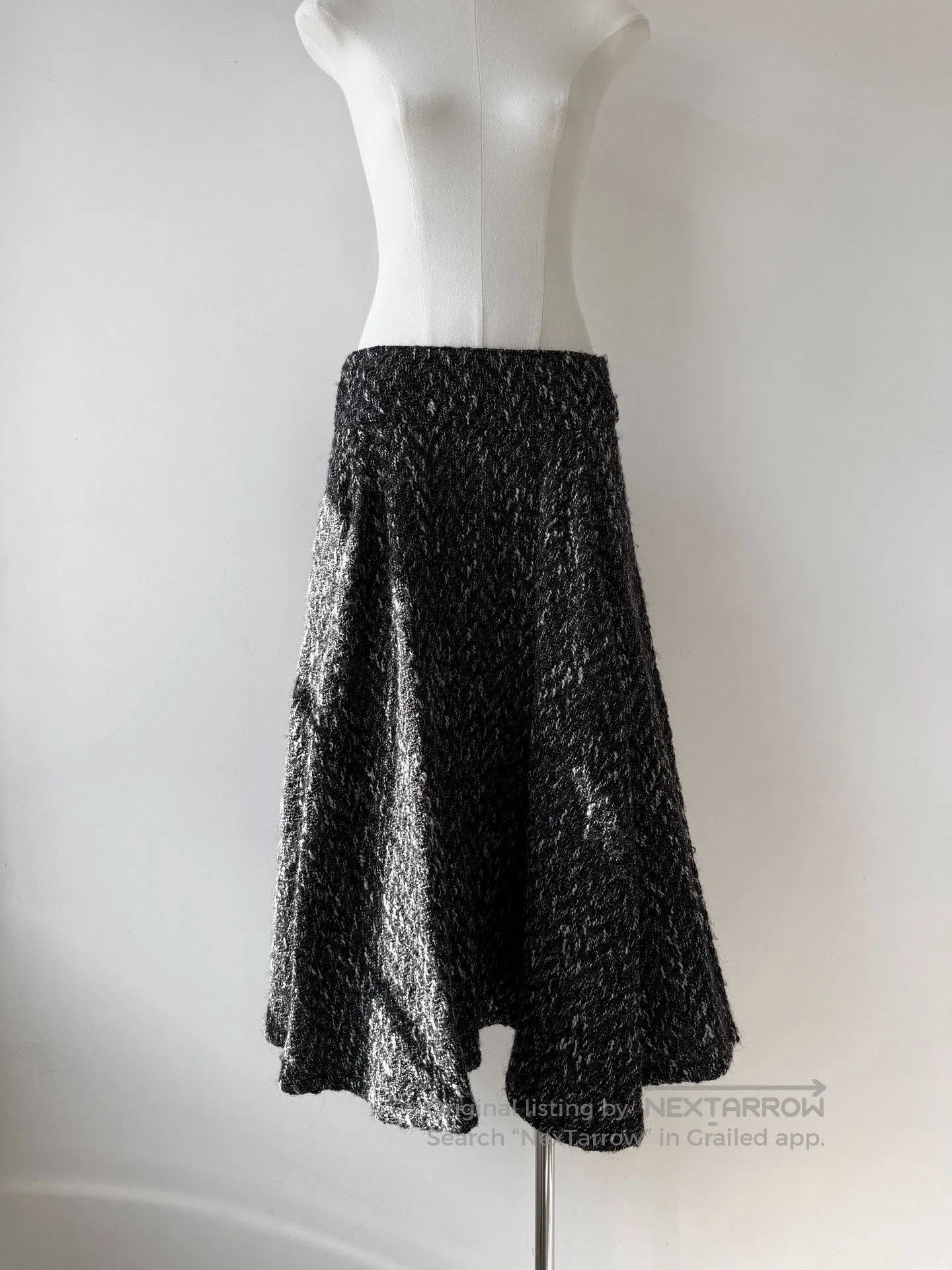 Yohji Yamamoto Yohji Yamamoto Y's 06AW Snowflake Tweed Skirt. Size 35" - 2 Thumbnail