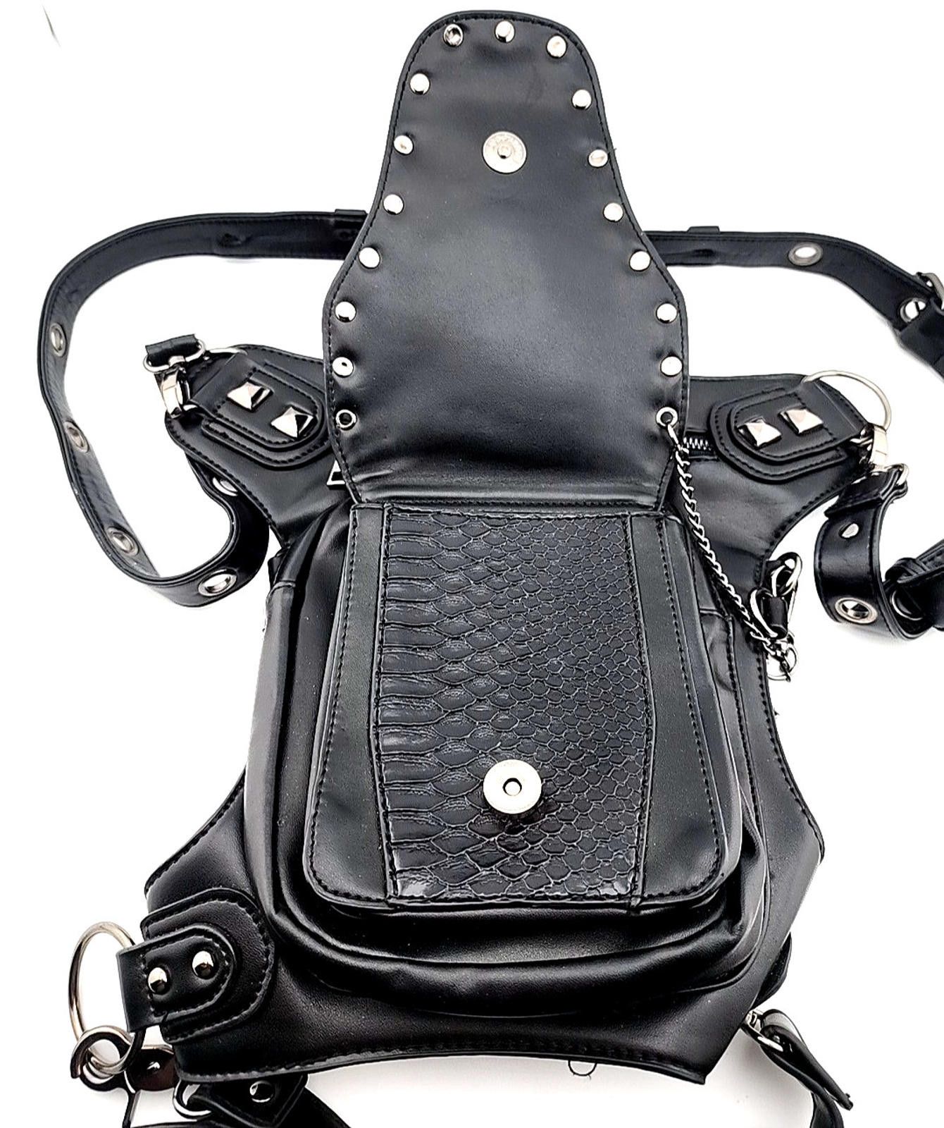 The Unbranded Brand Daniel Jie Steampunk Crossbody Shoulder Bag – Gear & Rivet Size ONE SIZE - 7 Thumbnail