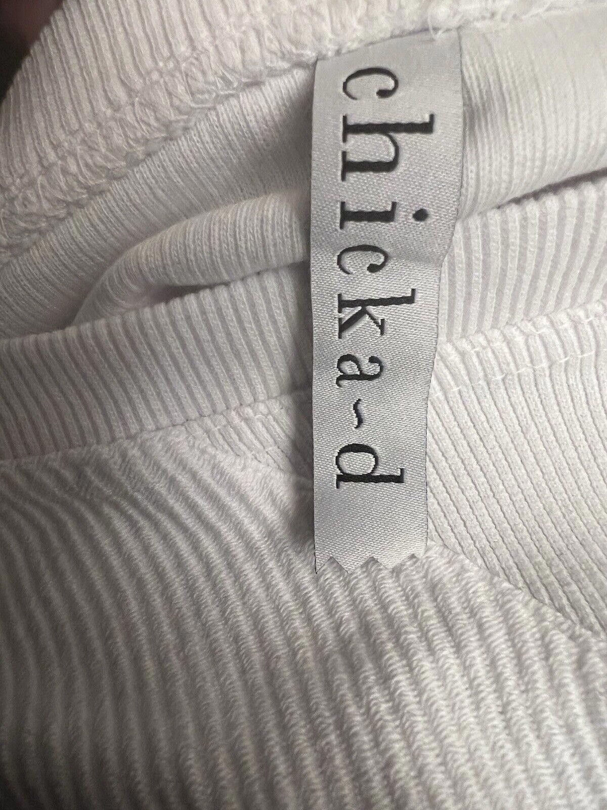 Designer Pink Lily Ribbed Cropped Sweatshirt Size M / US 6-8 / IT 42-44 - 5 Thumbnail
